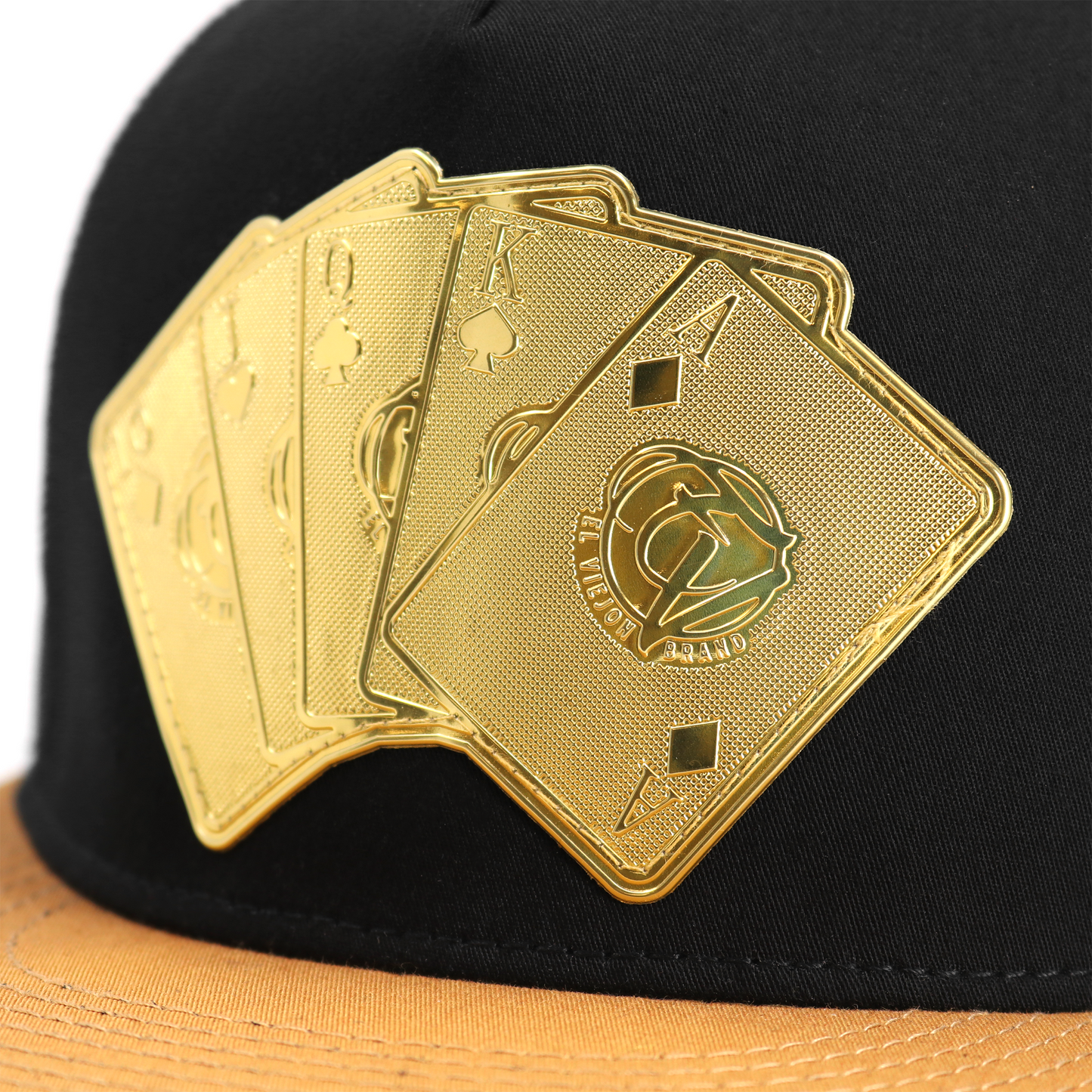 Baraja De Oro Caramel/Black flat visor hat / gorra de visera plana
