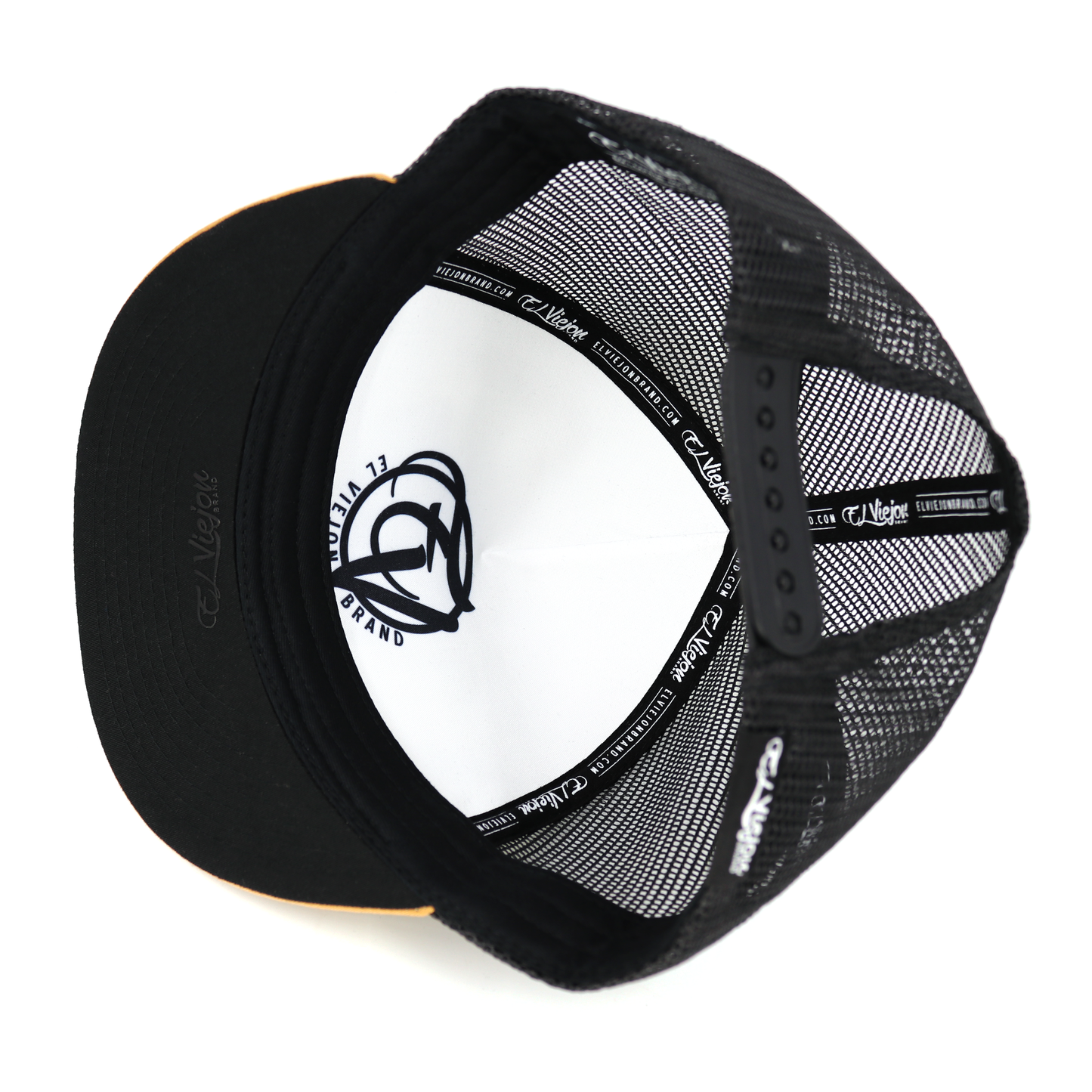 Cachas De Oro Camel/Ivory/Black flat visor hat / gorra de visera plana