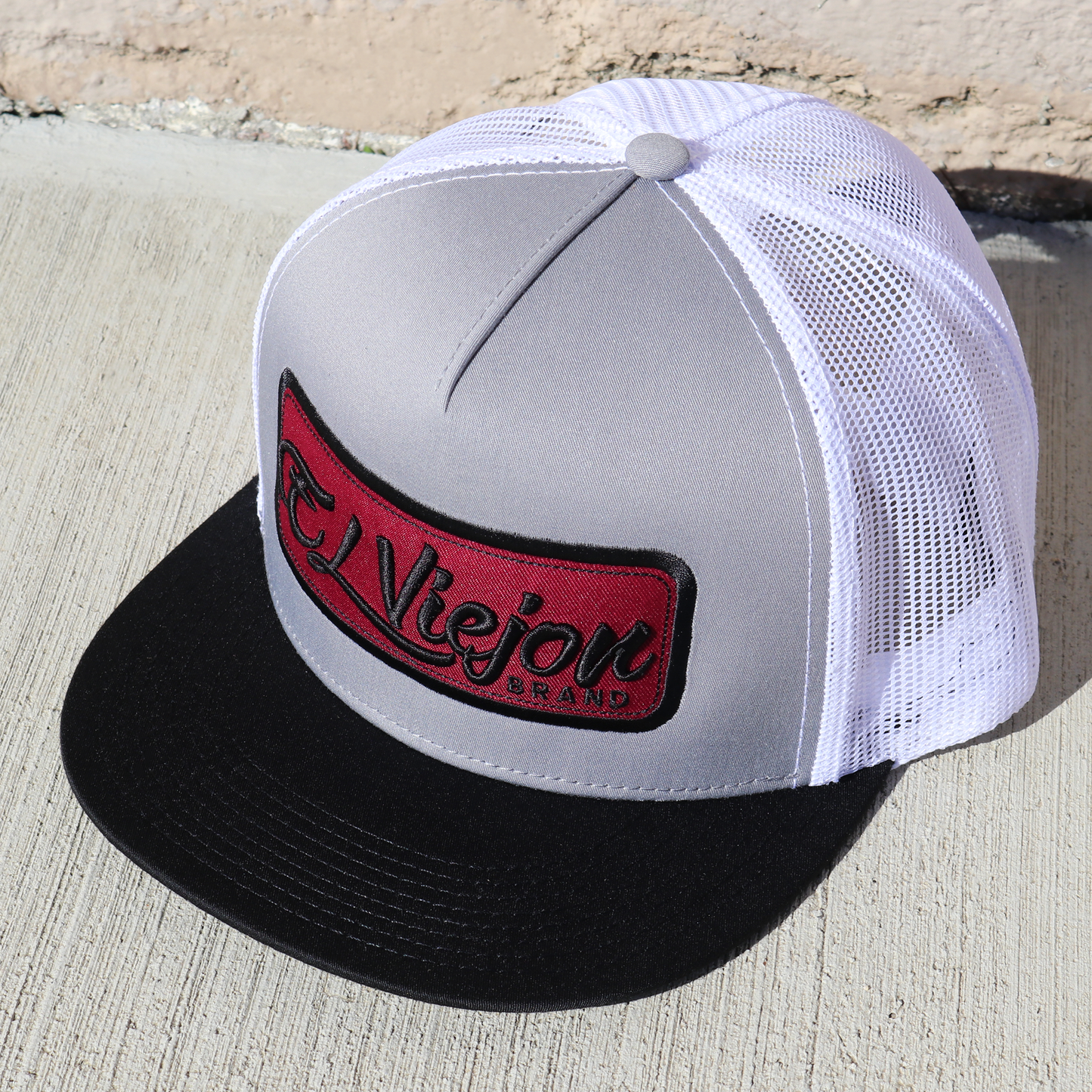 EVPatch Black/Grey/White flat visor hat / gorra de visera plana