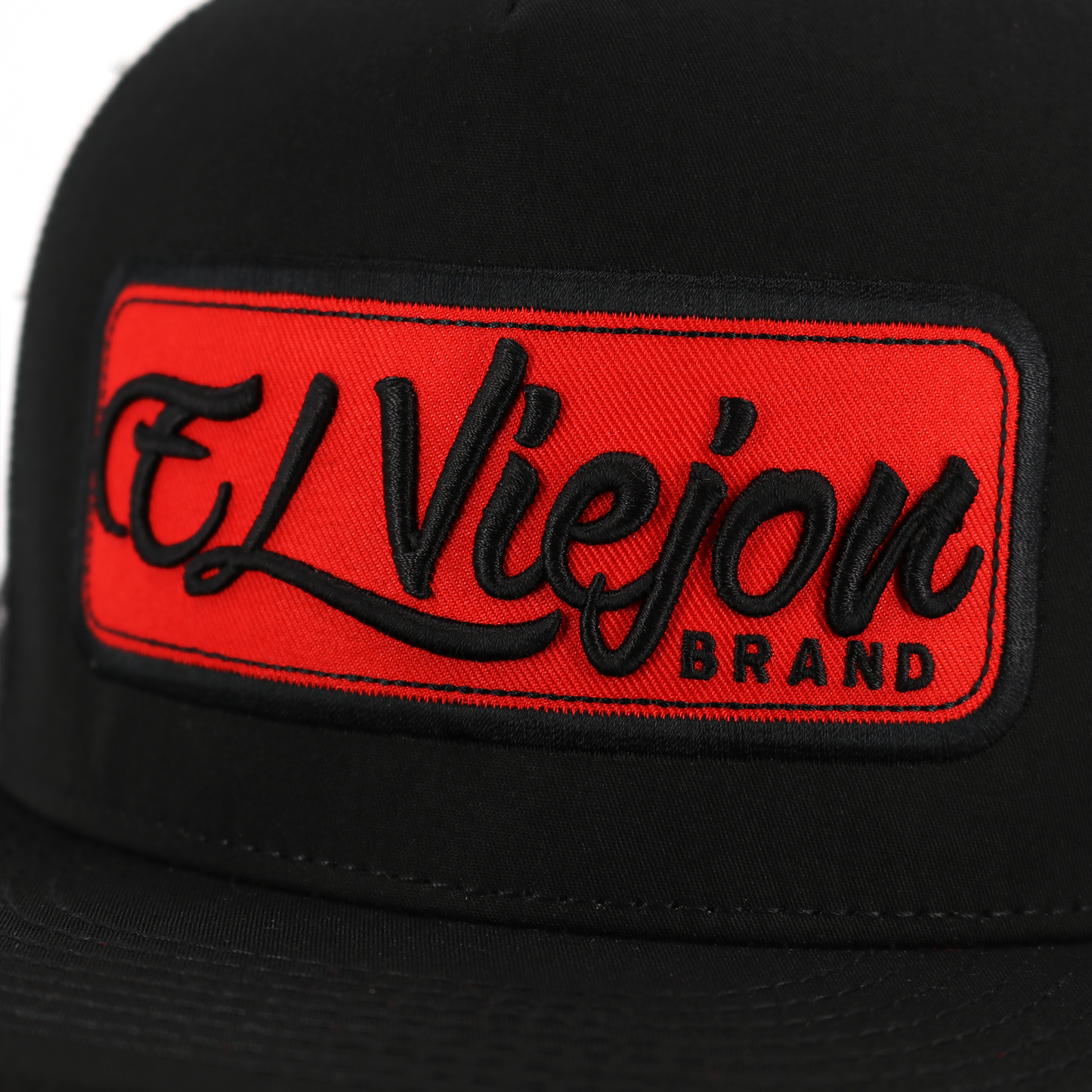 EVPatch Black (Red Patch) flat visor hat / gorra de visera plana