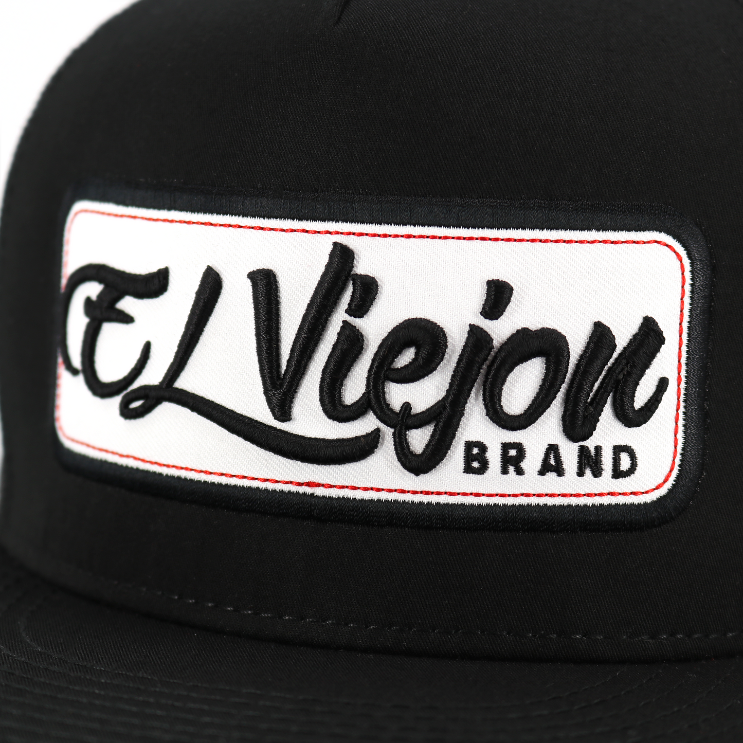 EVPatch Black (White Patch) flat visor hat / gorra de visera plana