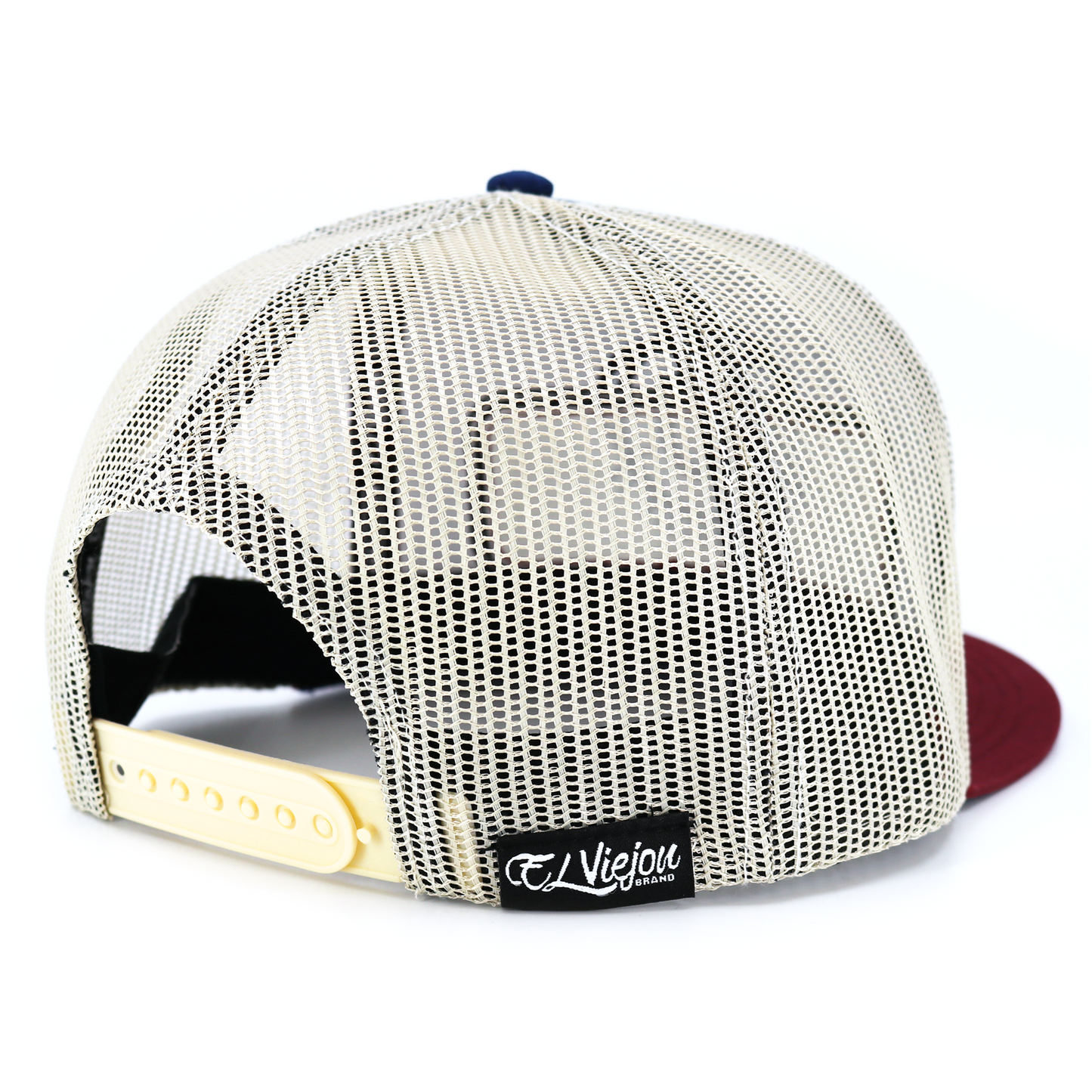 EVPatch Maroon/Navy/Tan flat visor hat / gorra de visera plana