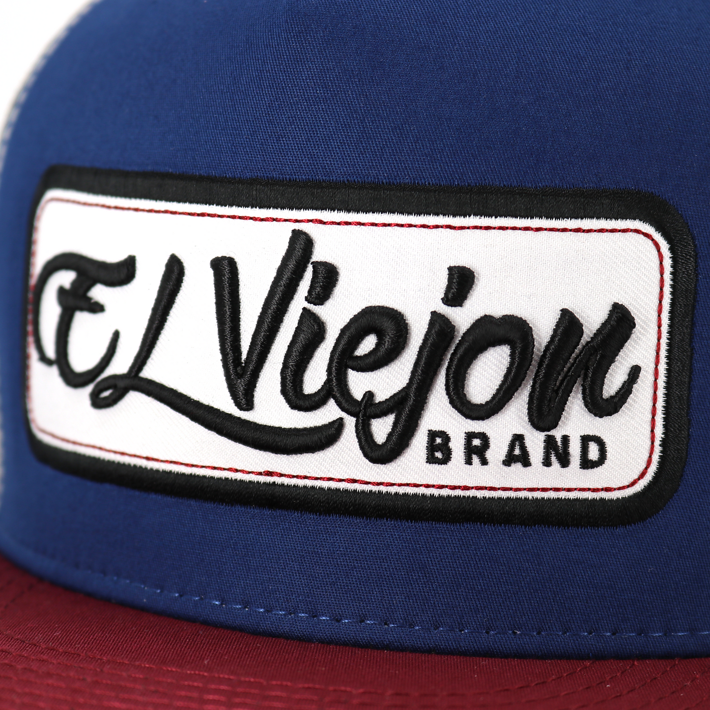 EVPatch Maroon/Navy/Tan flat visor hat / gorra de visera plana