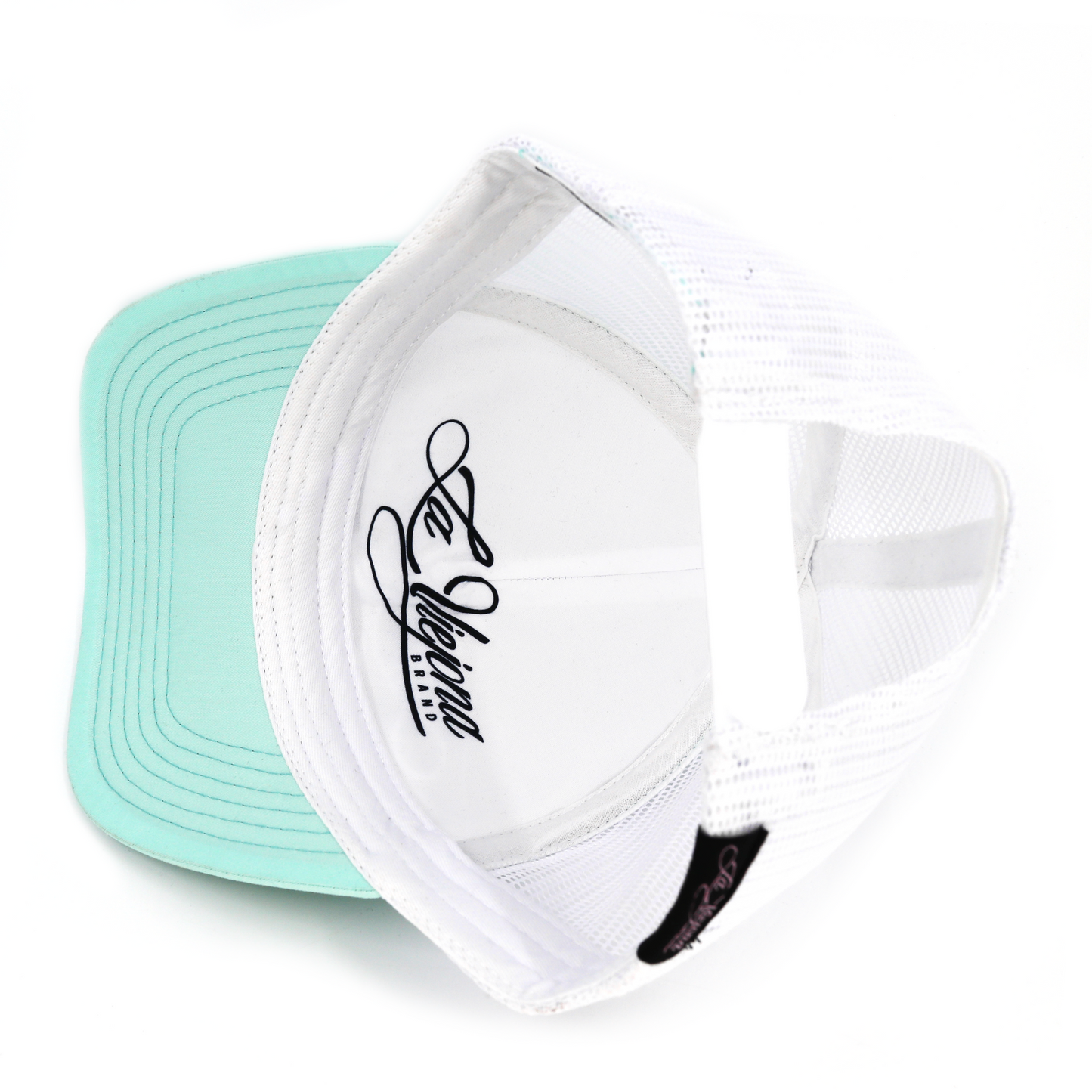La Viejona Mint/White classic visor hat / gorra de visera clasica