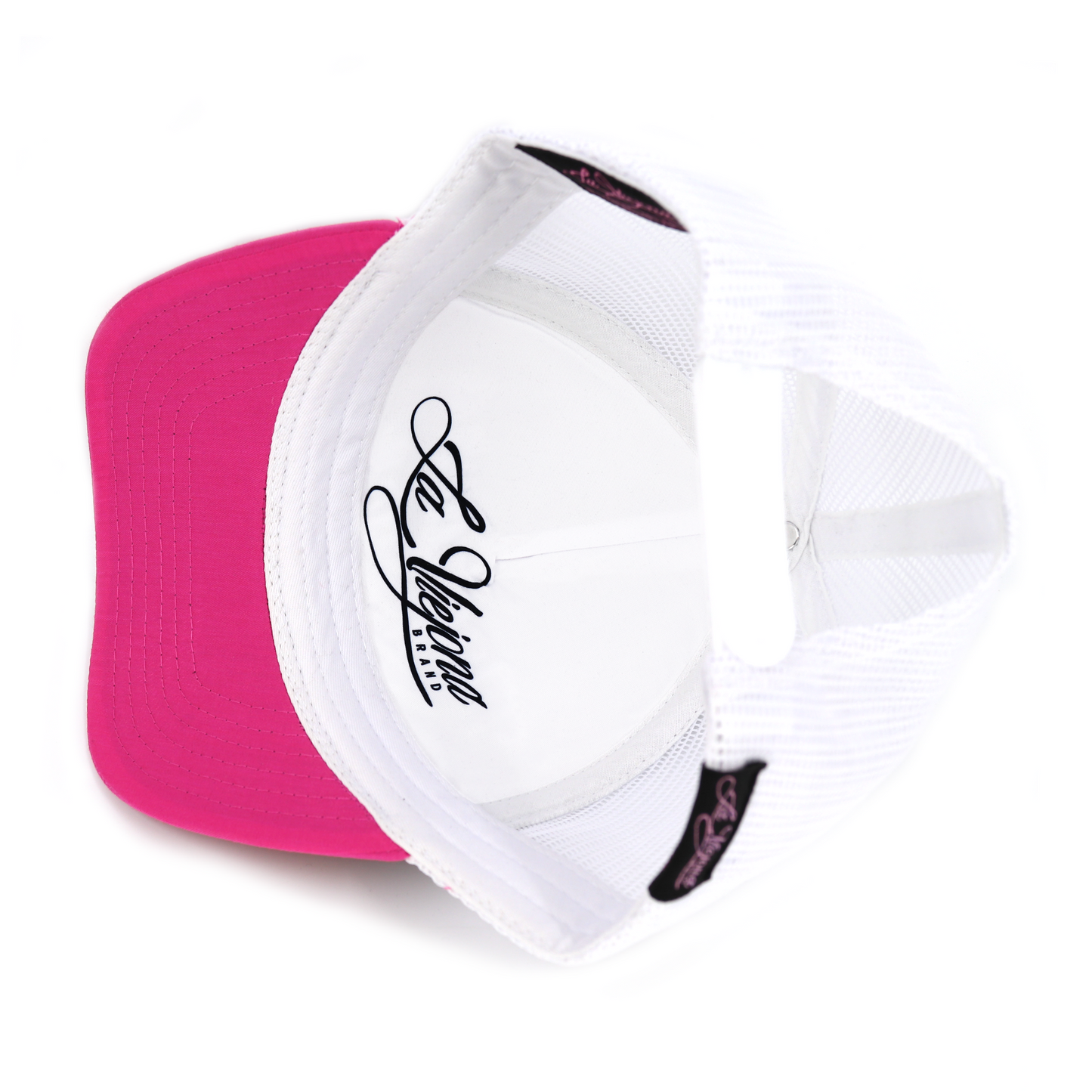 Muchacha Alegre Pink/Black/White classic visor hat / gorra de visera clasica