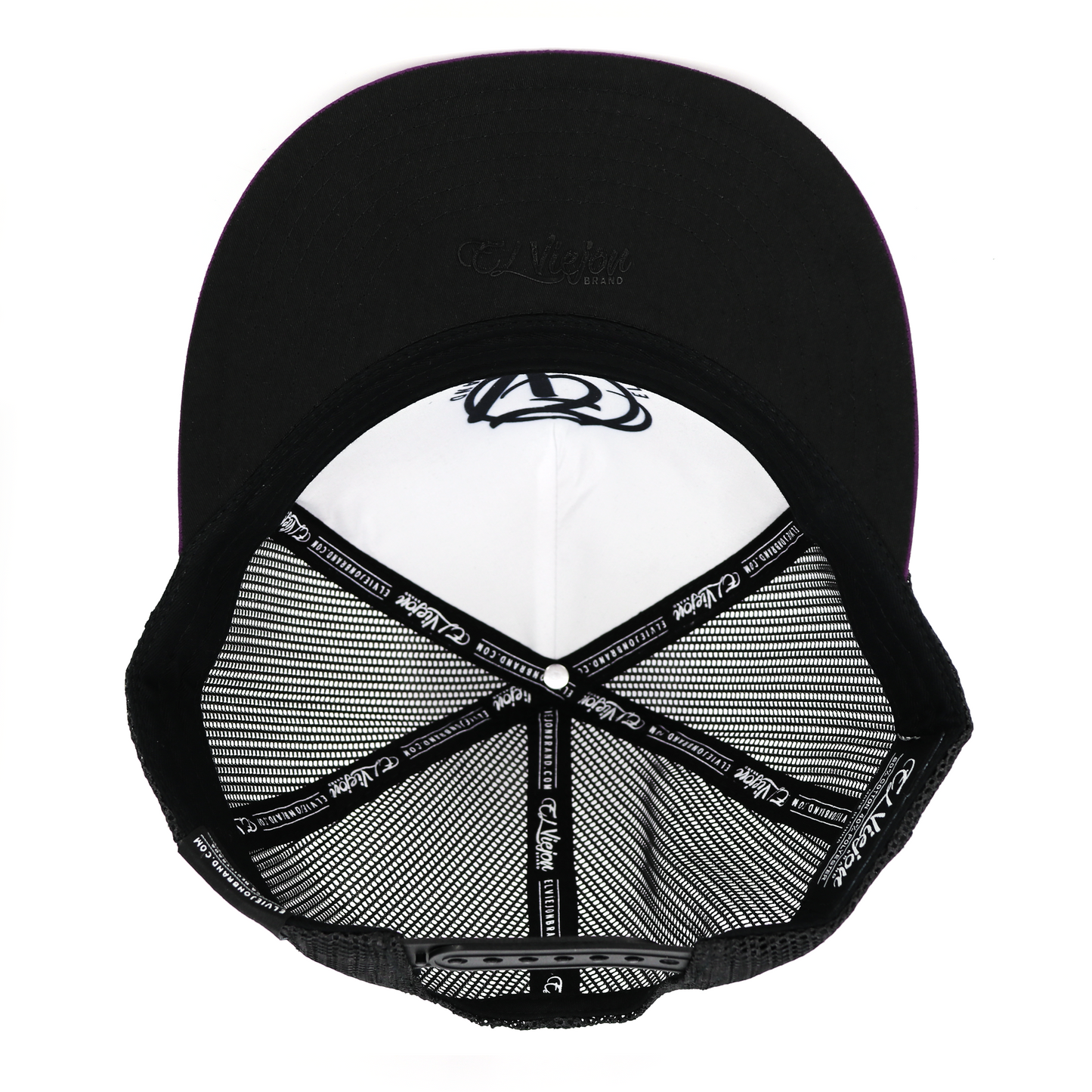 Azteca Plum/White/Black flat visor hat / gorra de visera plana