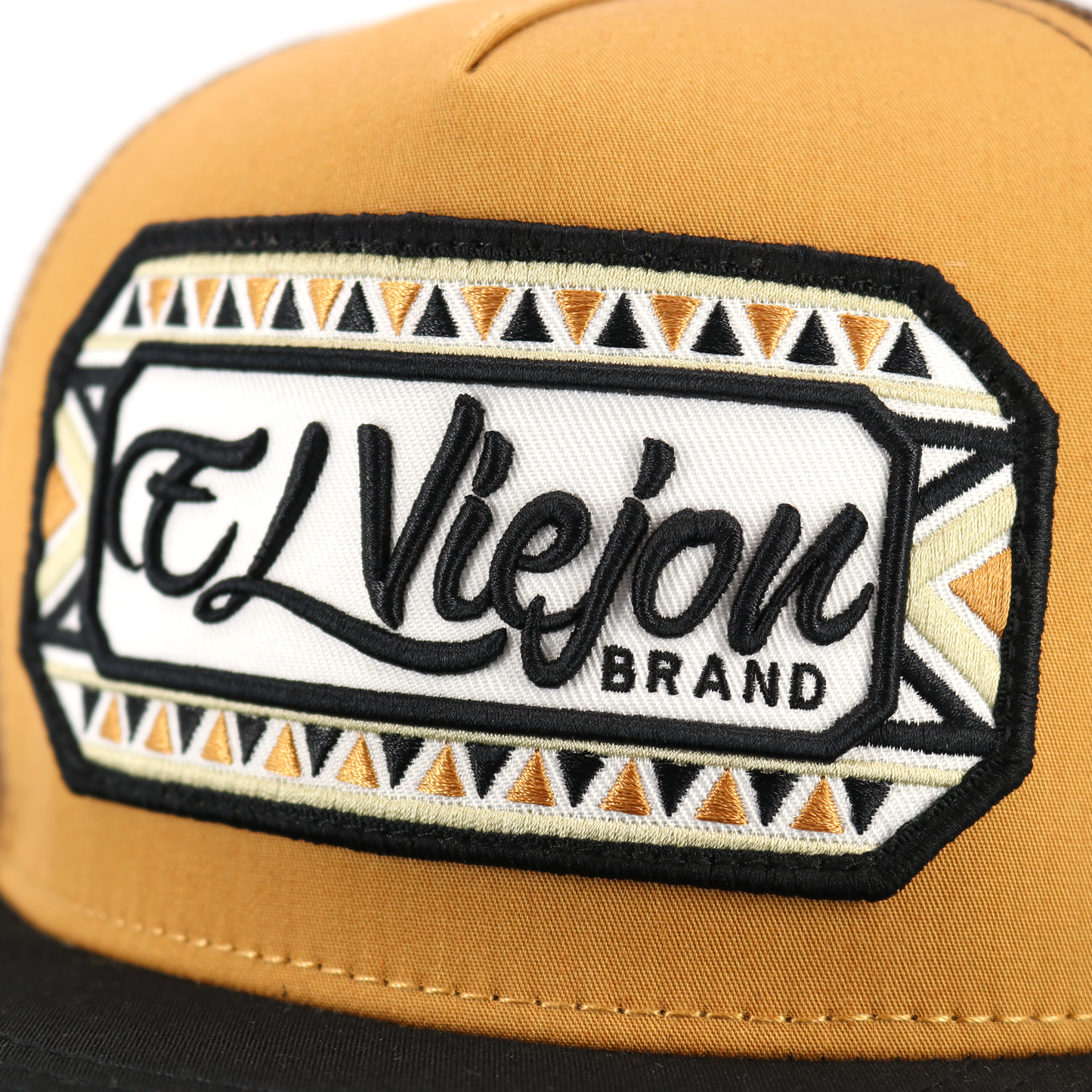 Azteca Black/Caramel/Brown flat visor hat / gorra de visera plana