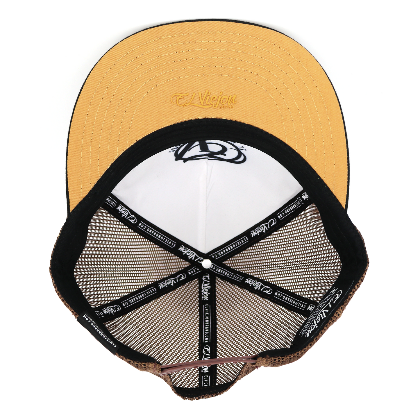Azteca Black/Caramel/Brown flat visor hat / gorra de visera plana