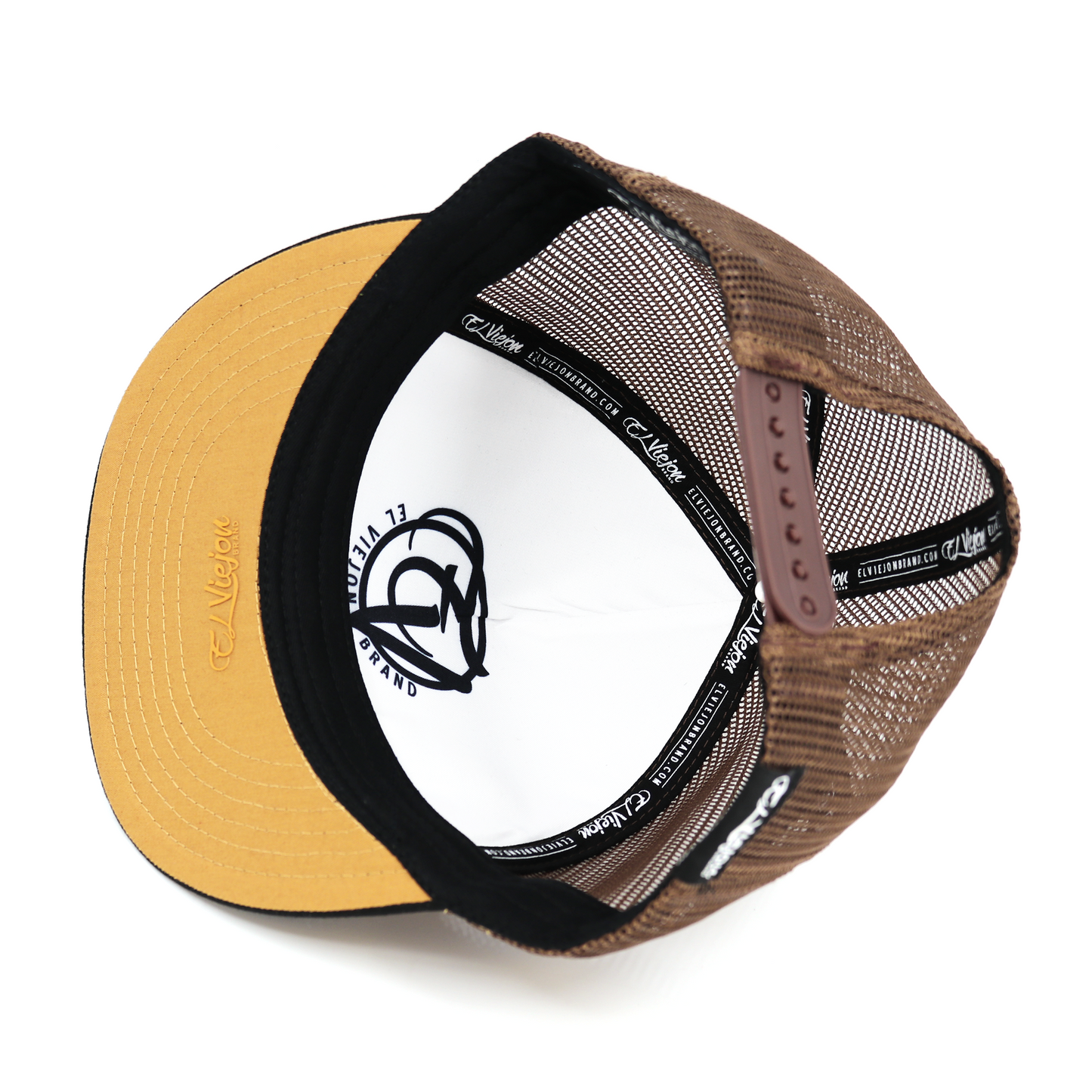 Azteca Black/Caramel/Brown flat visor hat / gorra de visera plana