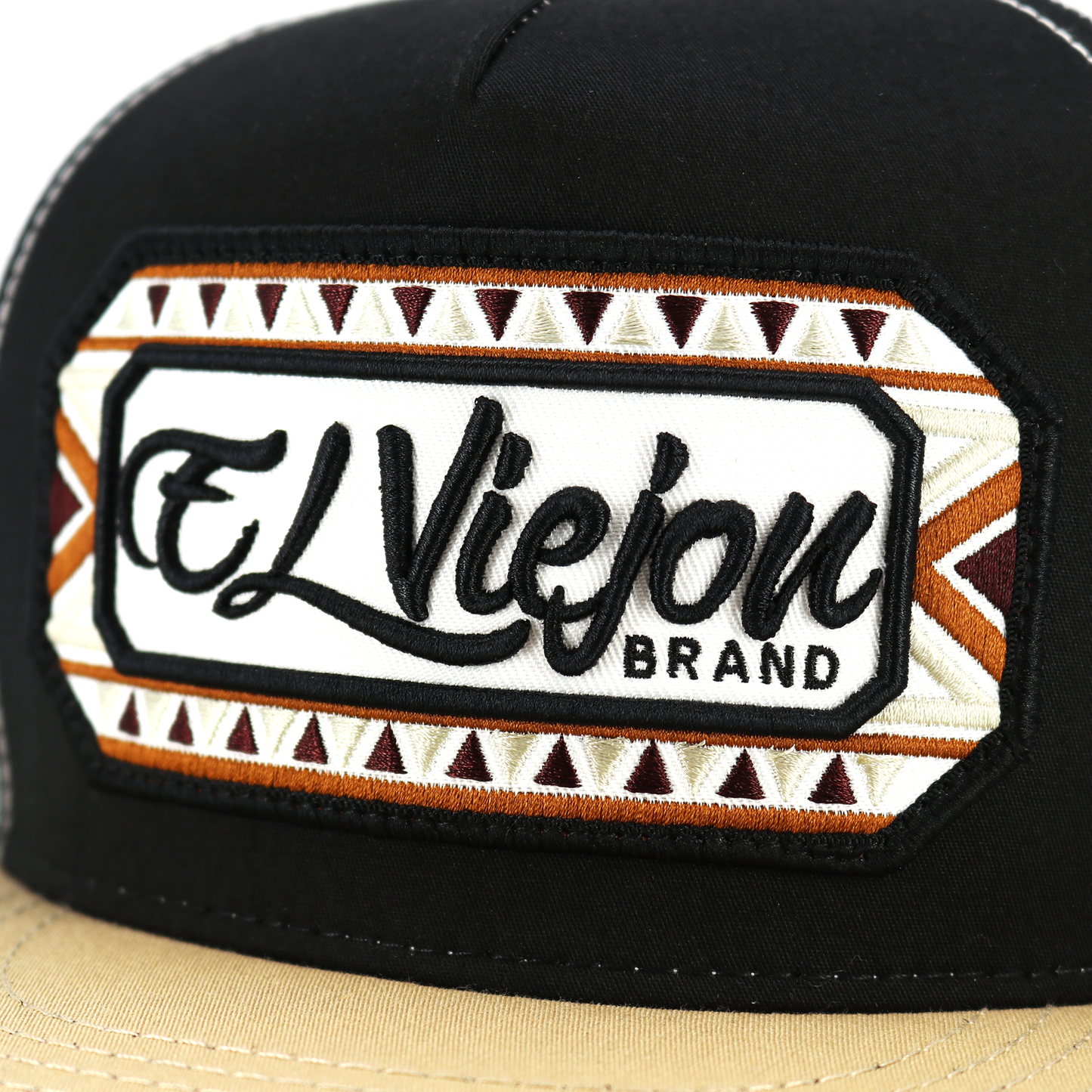 Azteca Khaki/Black/White flat visor hat / gorra de visera plana