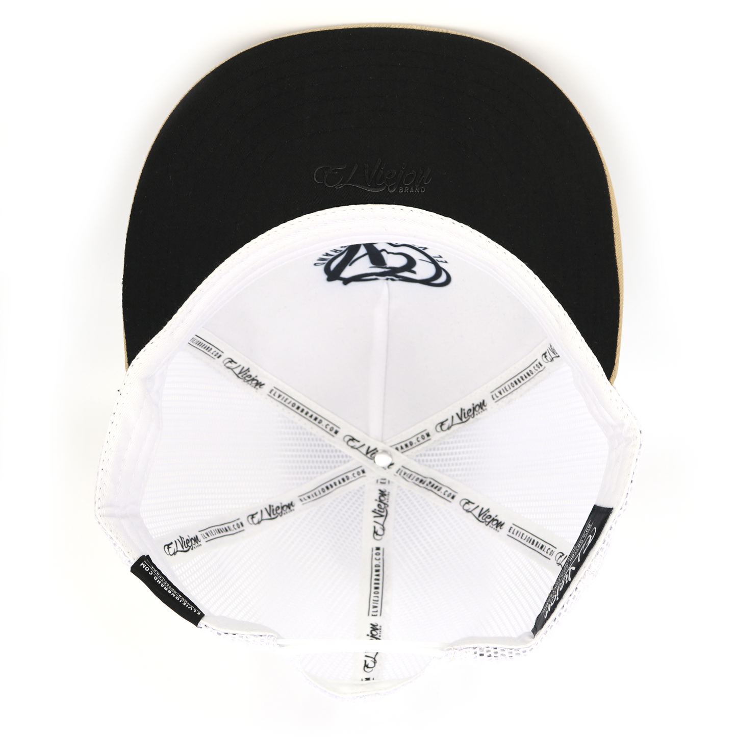Azteca Khaki/Black/White flat visor hat / gorra de visera plana