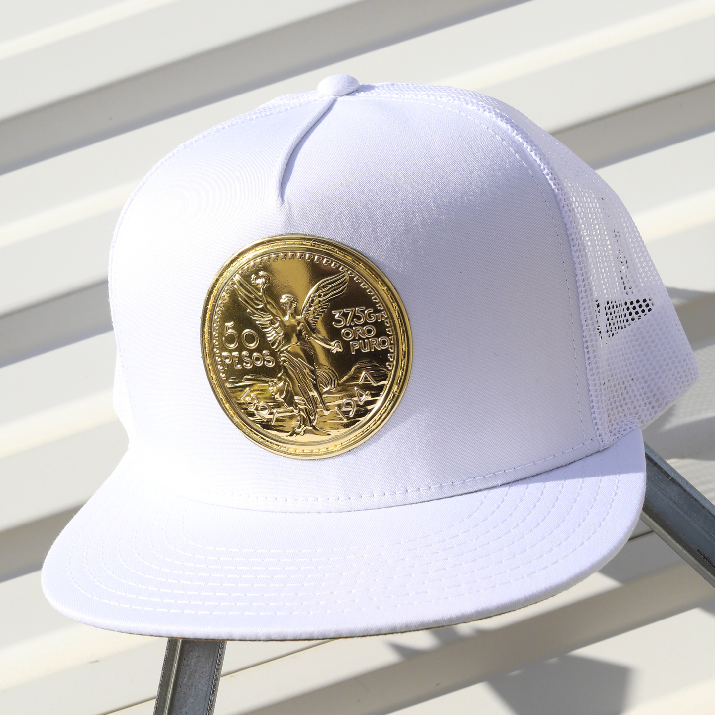 El Cente White flat visor hat / gorra de visera plana