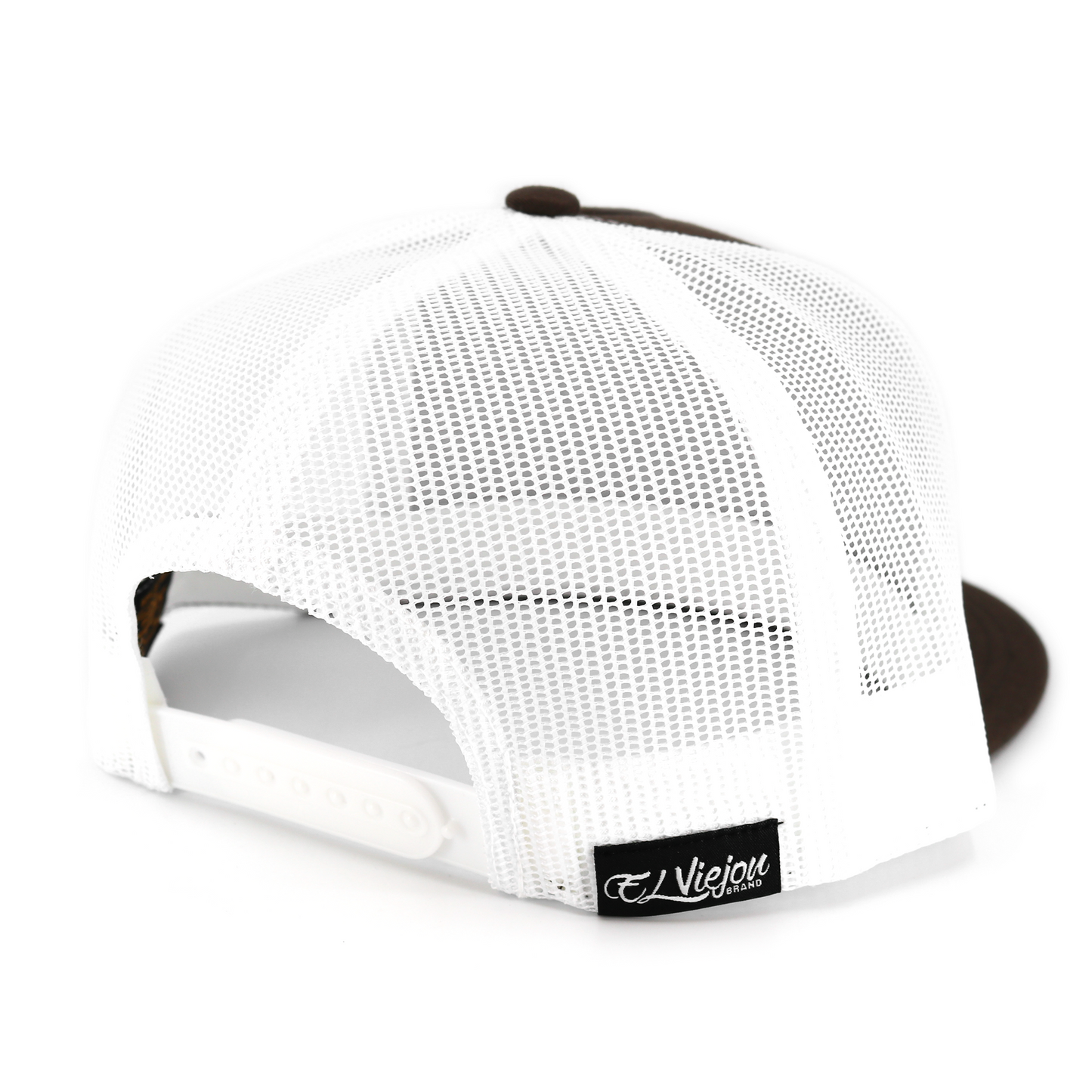 Chivo Brown/White flat visor hat / gorra de visera plana