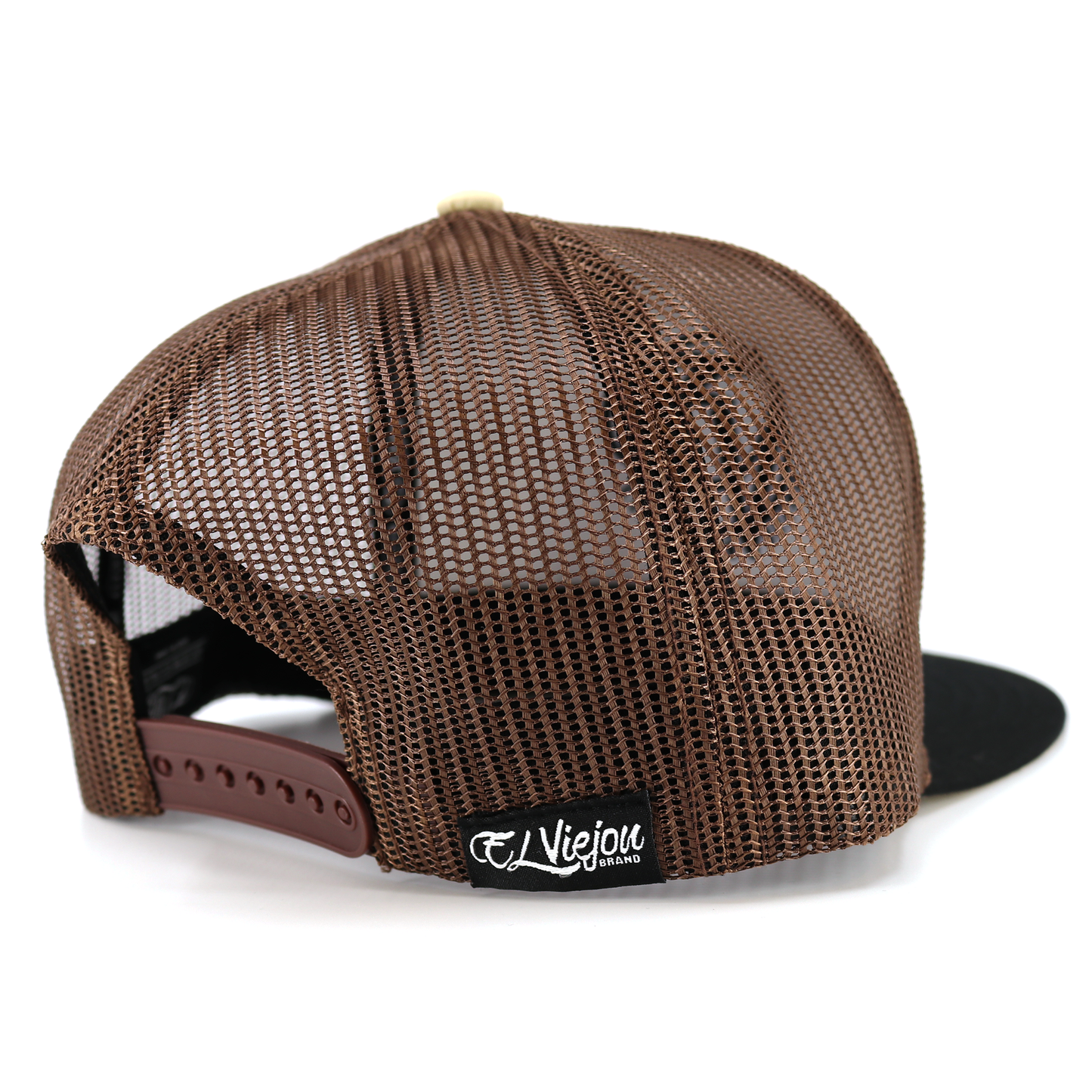 Pluma Black/Tan/Brown flat visor hat / gorra de visera plana