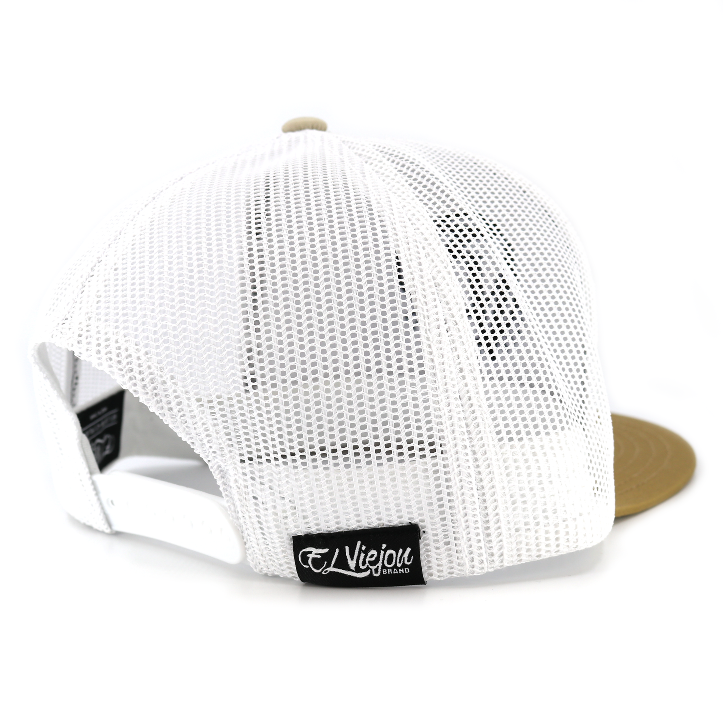Pluma Gold/Tope/White flat visor hat / gorra de visera plana