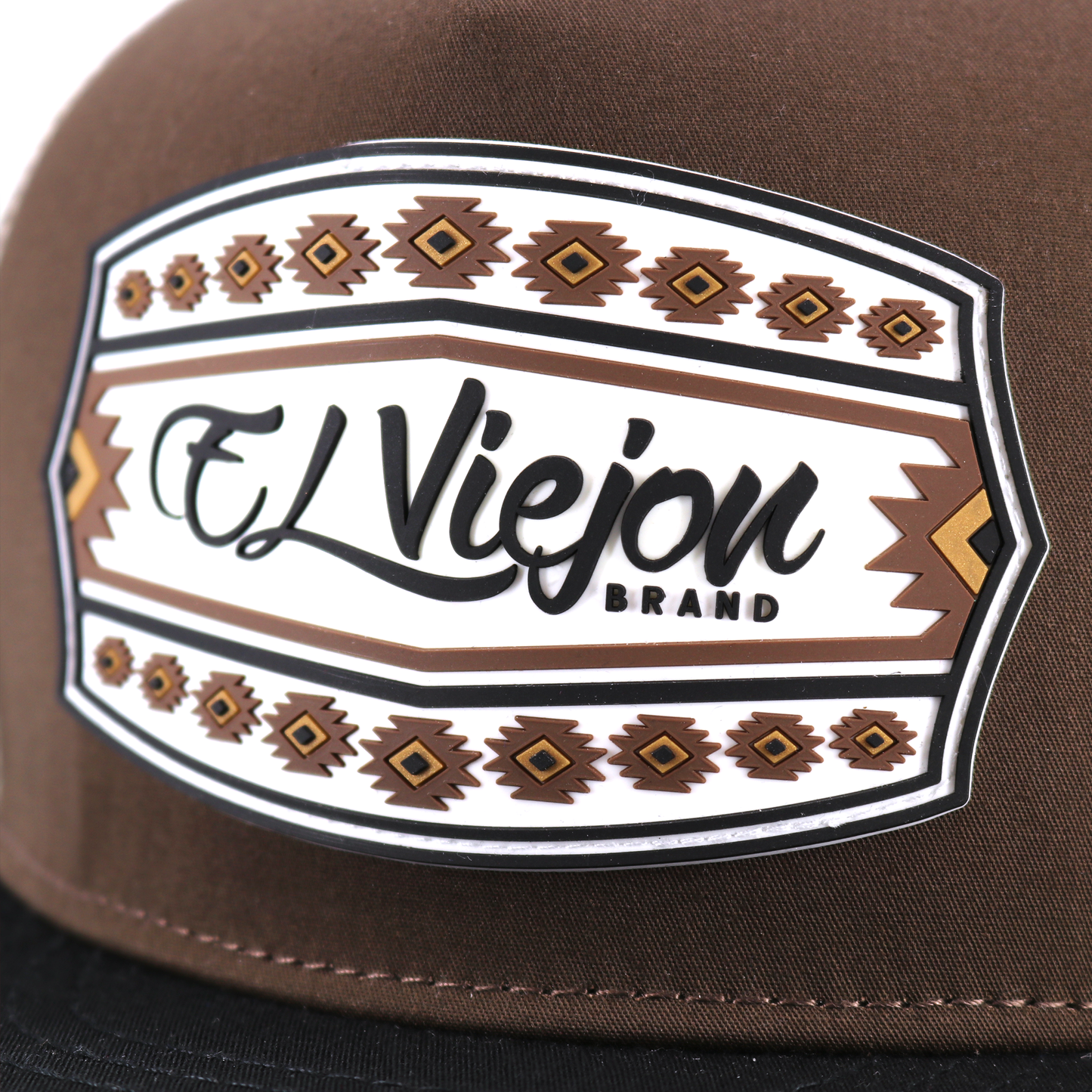 Comanche Black/Brown/Tan flat visor hat / gorra de visera plana