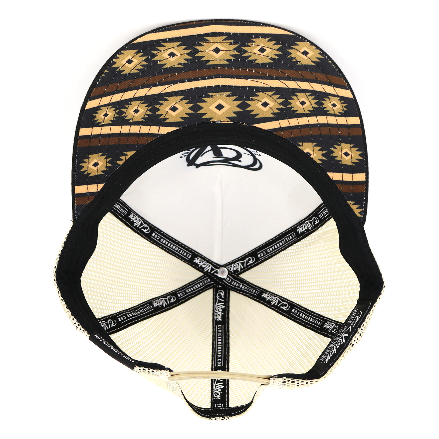 Comanche Black/Brown/Tan flat visor hat / gorra de visera plana