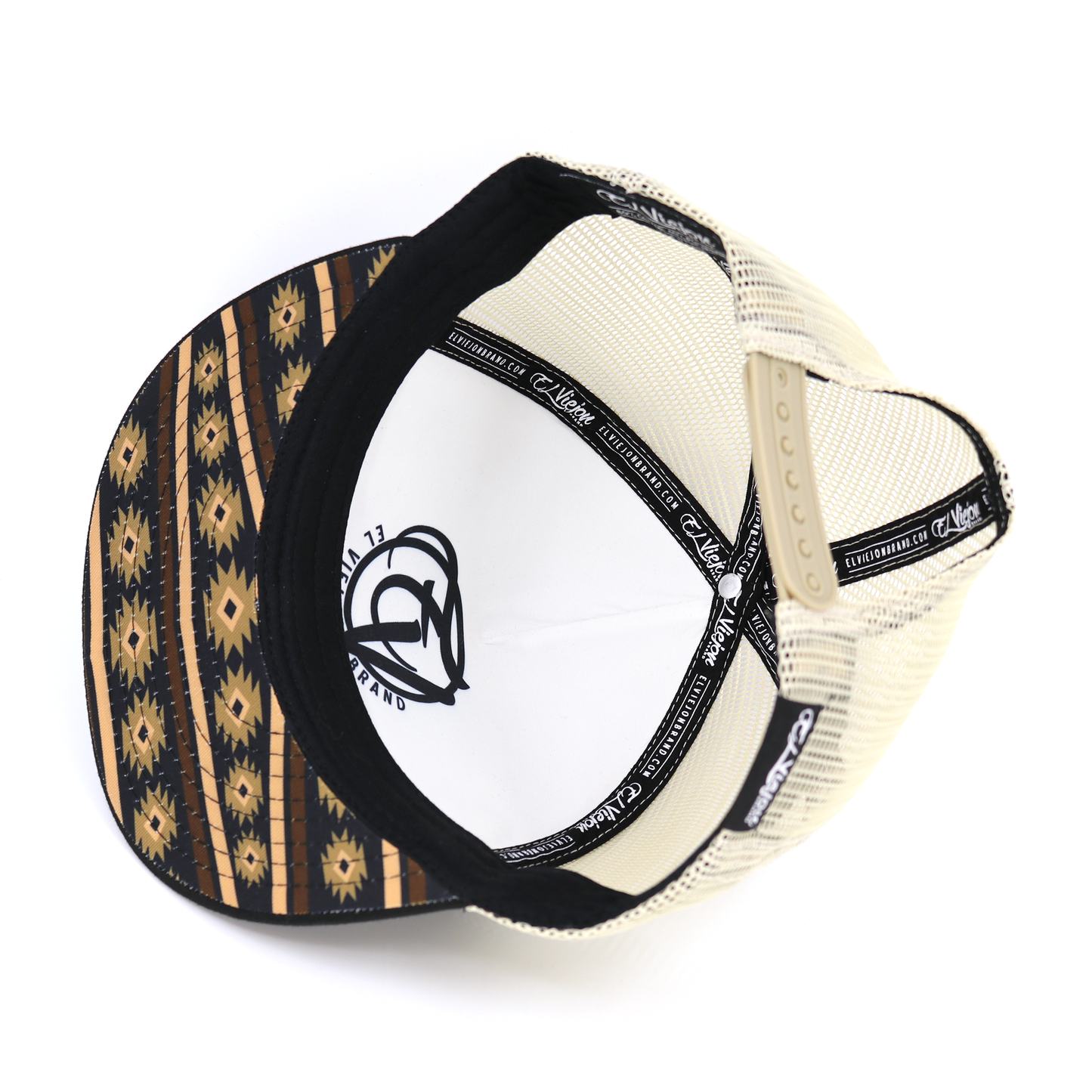 Comanche Black/Brown/Tan flat visor hat / gorra de visera plana
