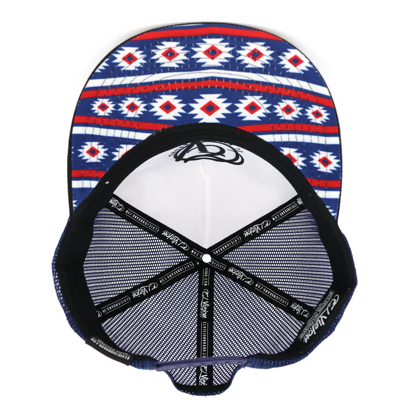Comanche Black/White/Navy flat visor hat / gorra de visera plana