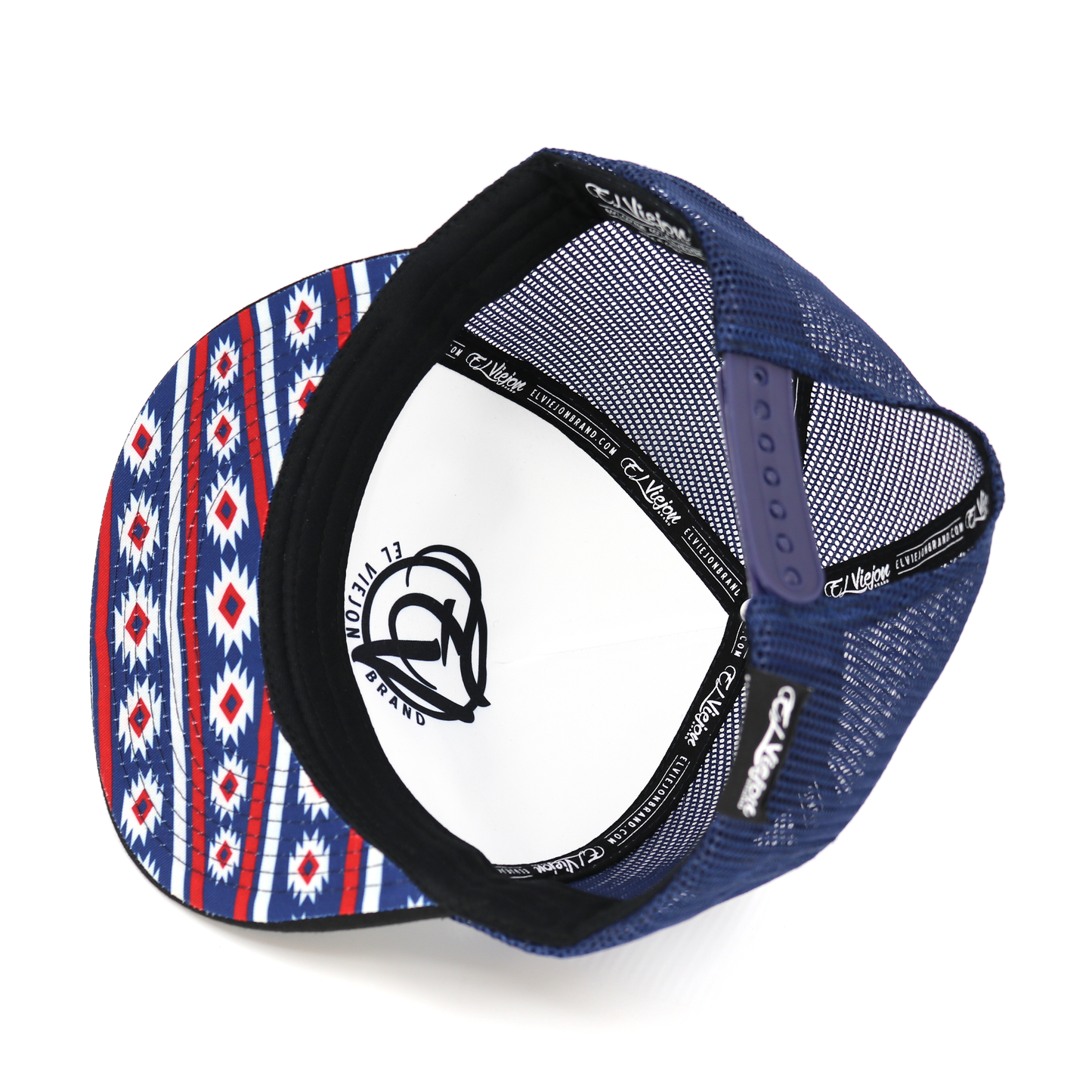 Comanche Black/White/Navy flat visor hat / gorra de visera plana
