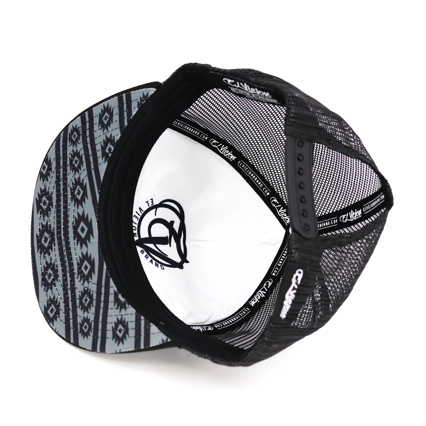 Comanche Black/Charcoal/Black flat visor hat / gorra de visera plana