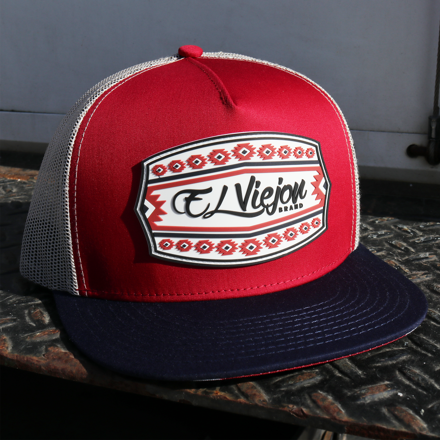 Comanche Navy/Maroon/Tope flat visor hat / gorra de visera plana