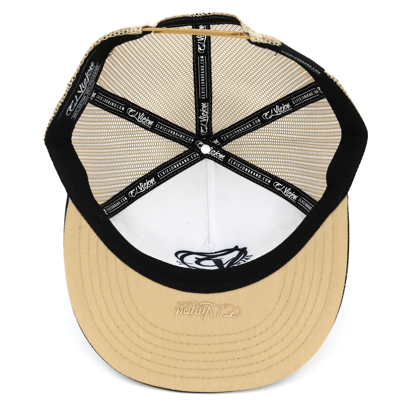 Euro Black/Khaki flat visor hat