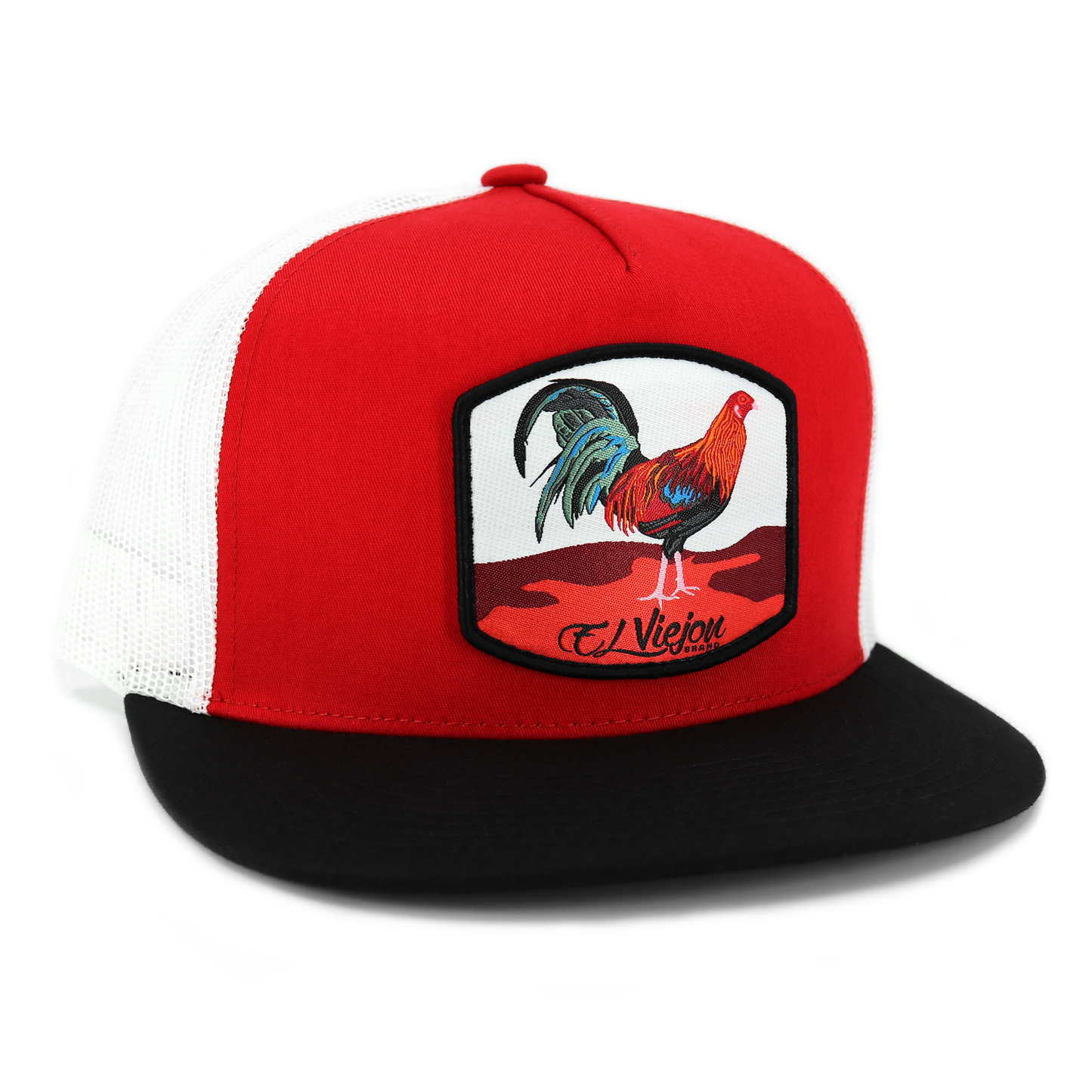 Gallo Black/Red/White flat visor hat / gorra de visera plana