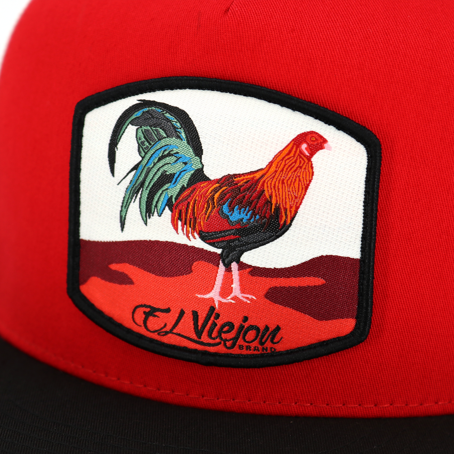 Gallo Black/Red/White flat visor hat / gorra de visera plana