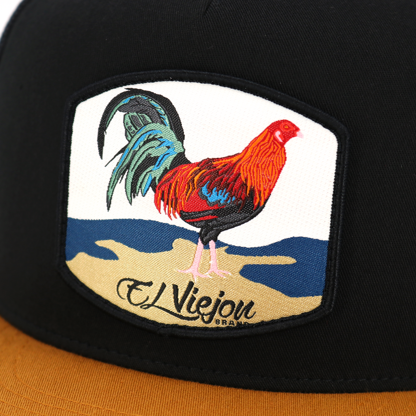 Gallo Caramel/Black flat visor hat / gorra de visera plana
