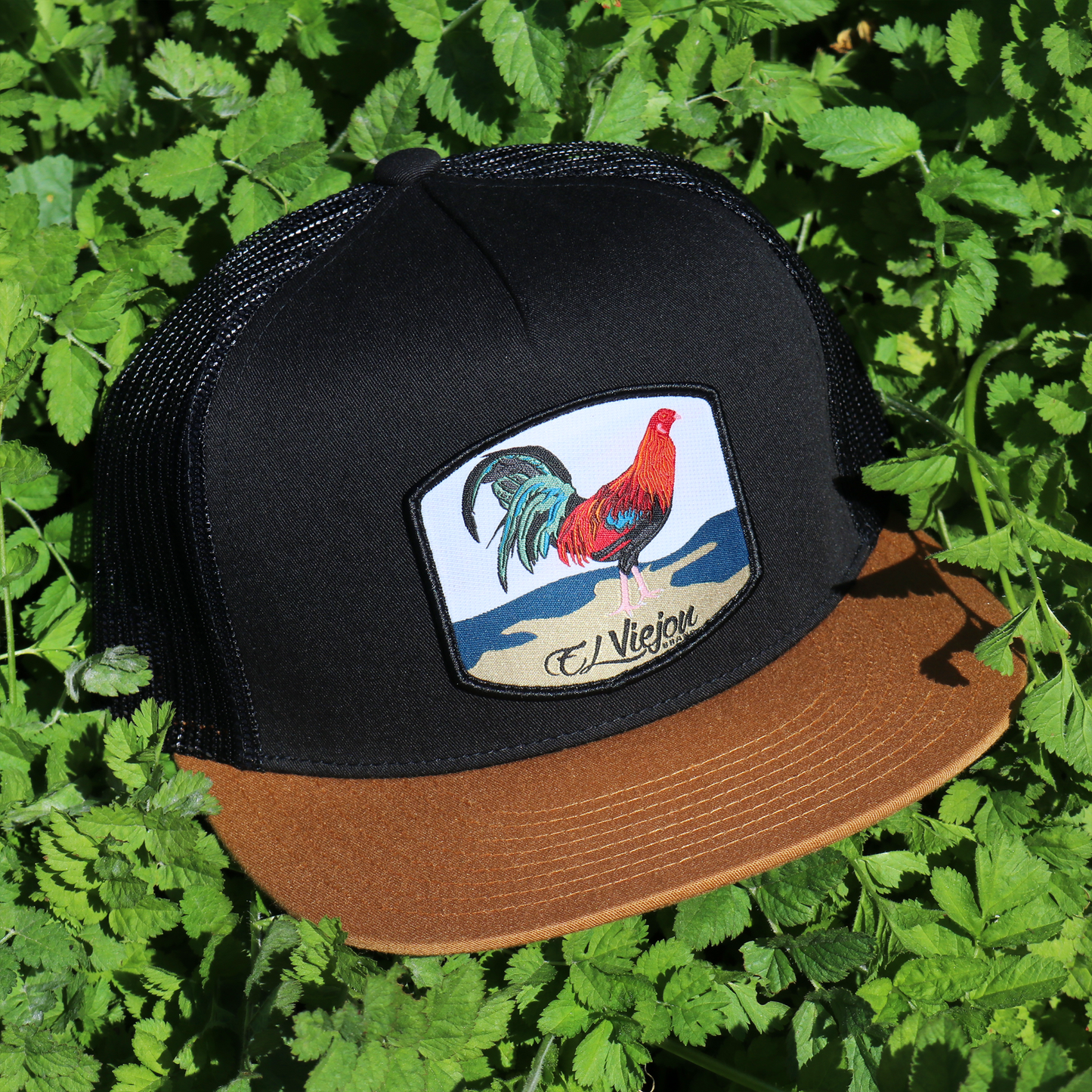 Gallo Caramel/Black flat visor hat / gorra de visera plana