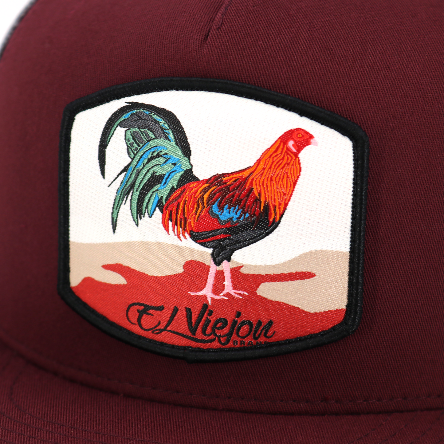 Gallo Maroon/Charcoal flat visor hat / gorra de visera plana
