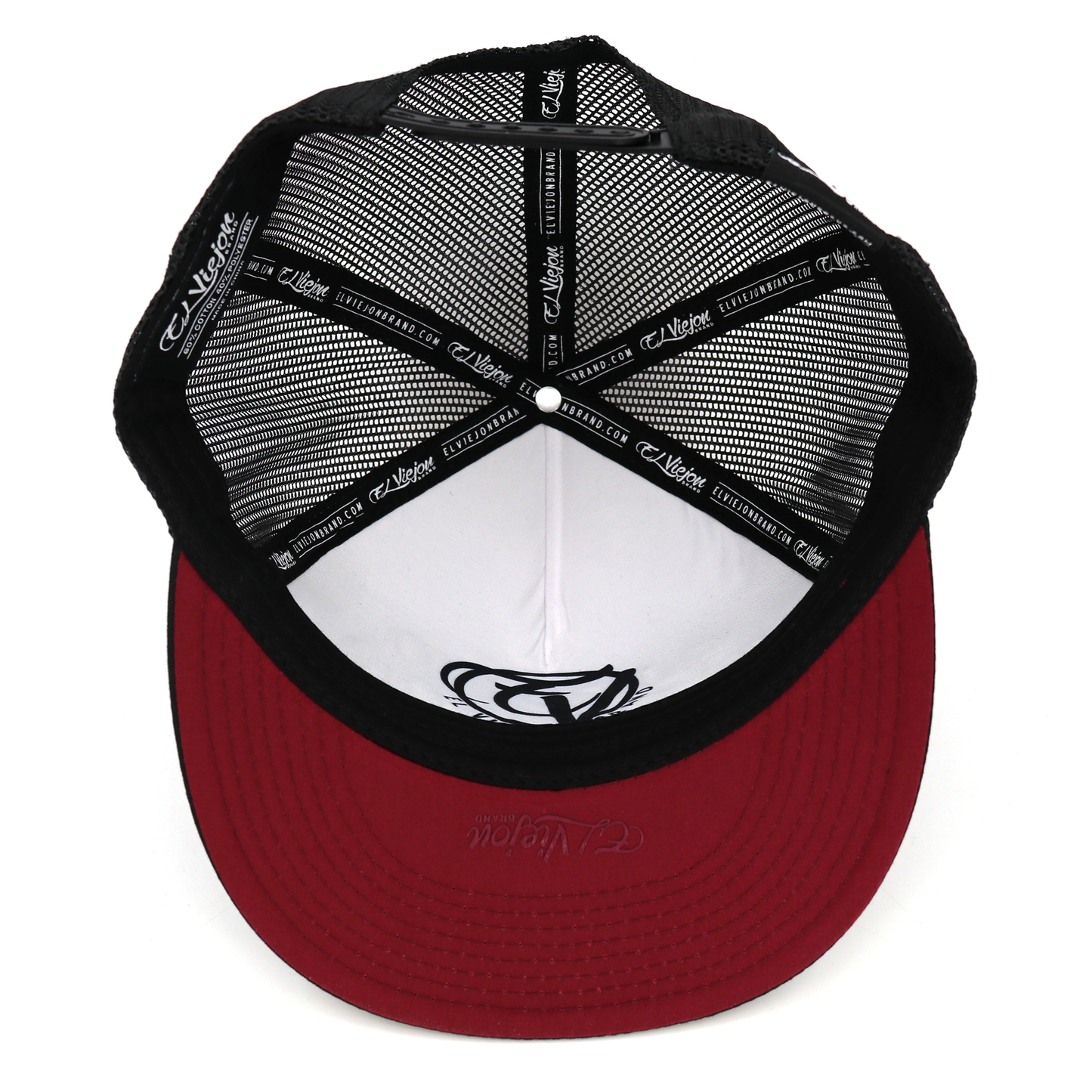 Gordito Y Barbon Black/Maroon/Black flat visor hat