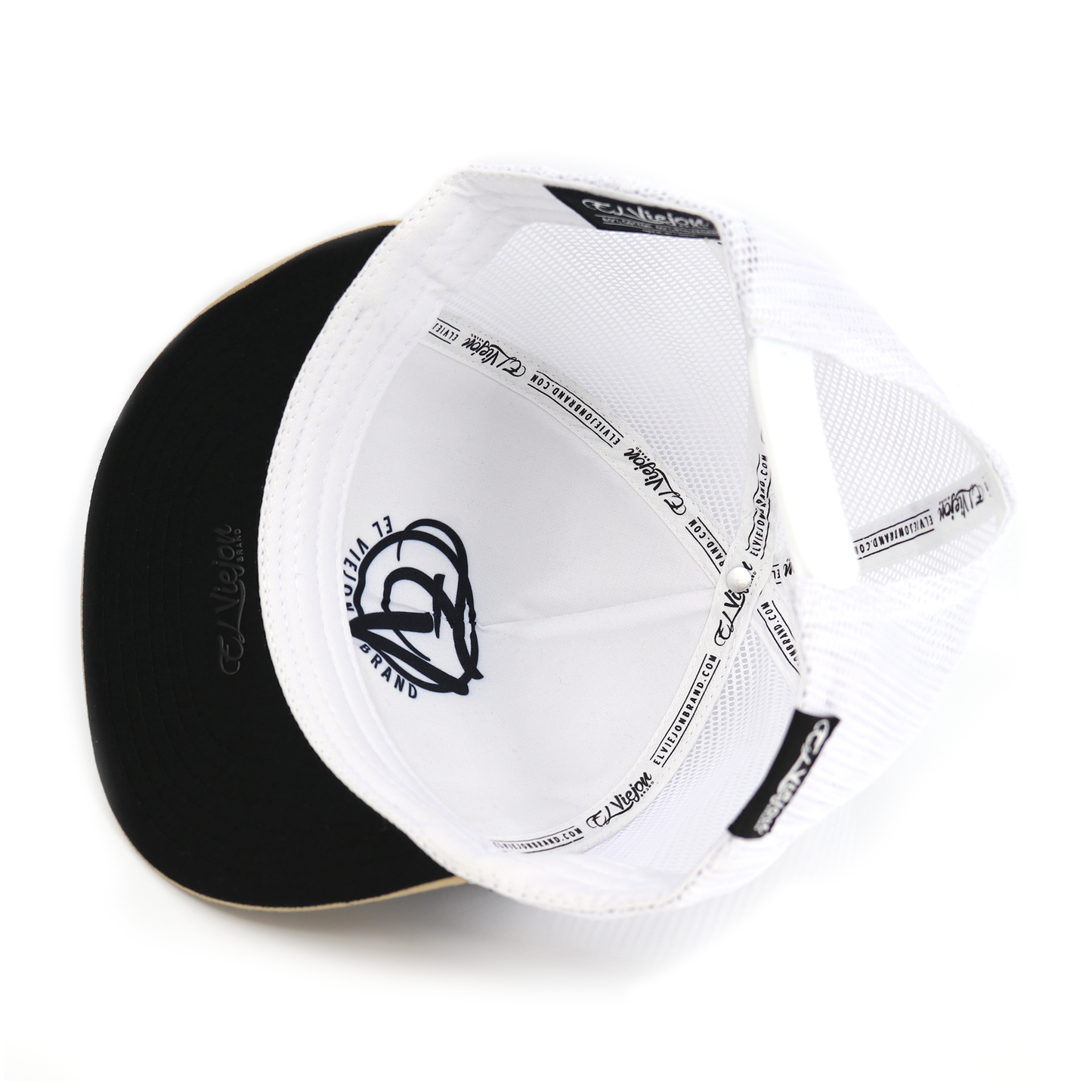 Azteca Khaki/Black/White flat visor hat / gorra de visera plana