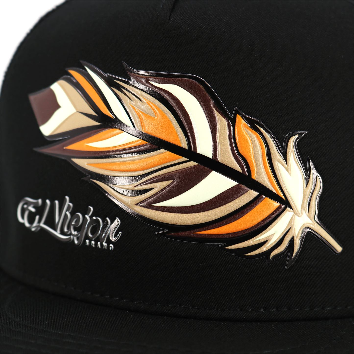 Pluma Black flat visor hat / gorra de visera plana