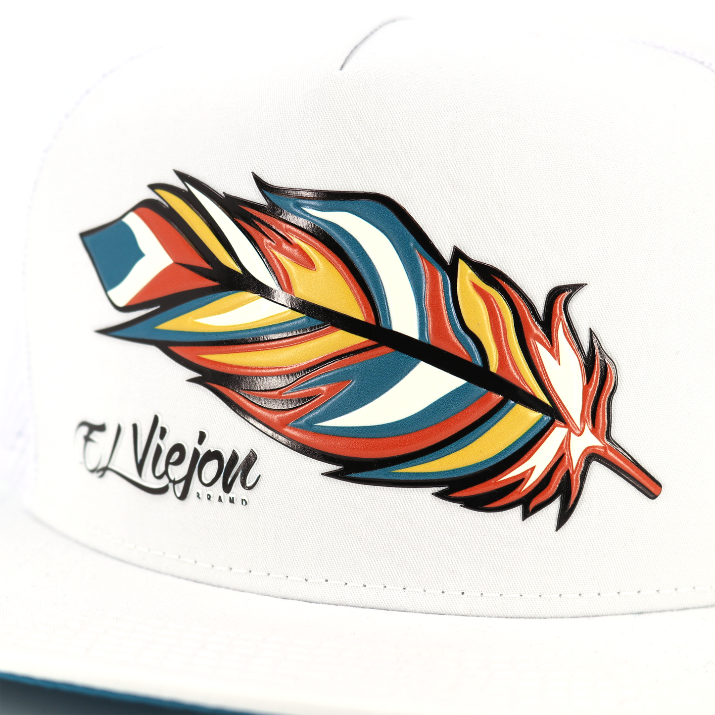 Pluma White flat visor hat / gorra de visera plana