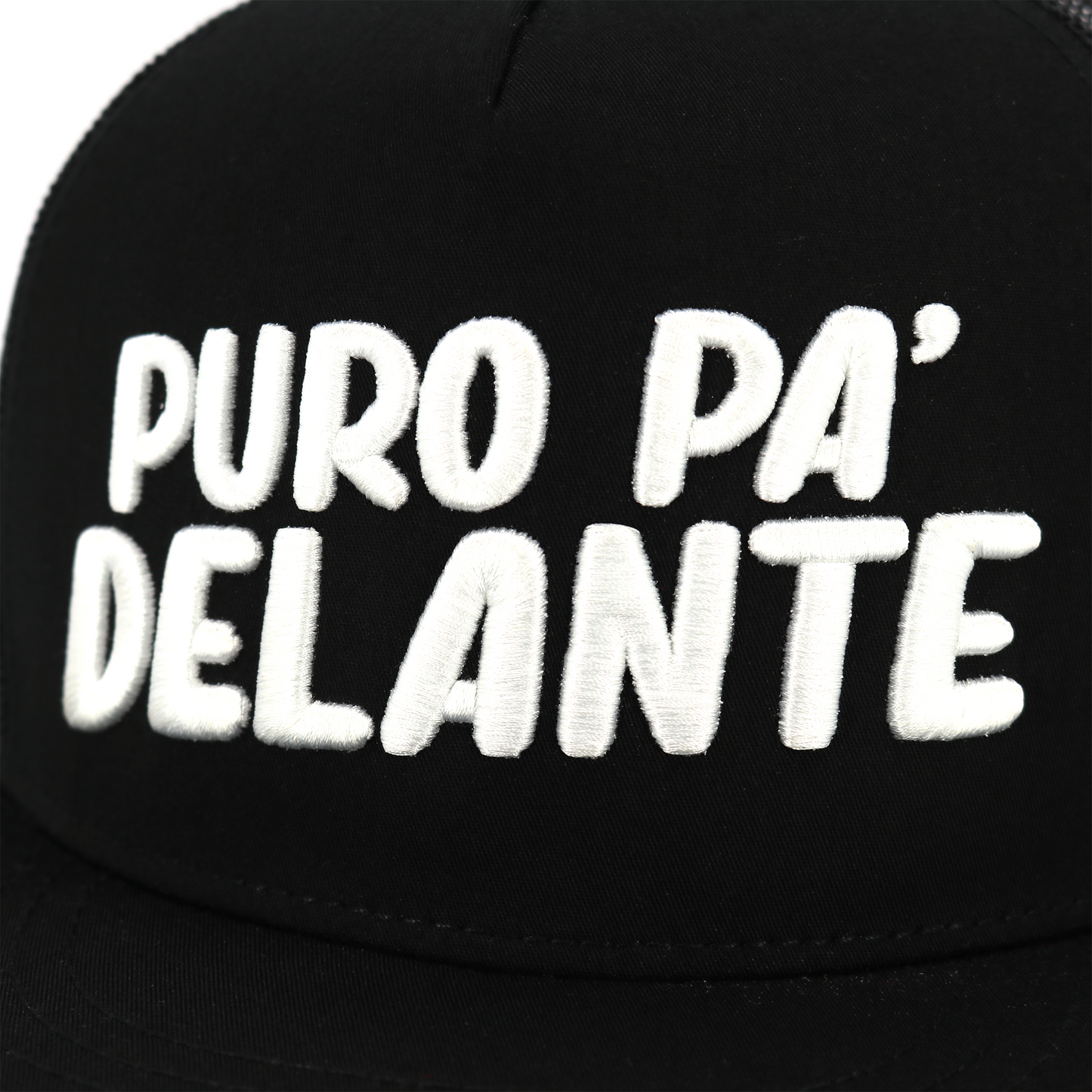 Puro Pa' Delante Black flat visor hat / gorra de visera plana