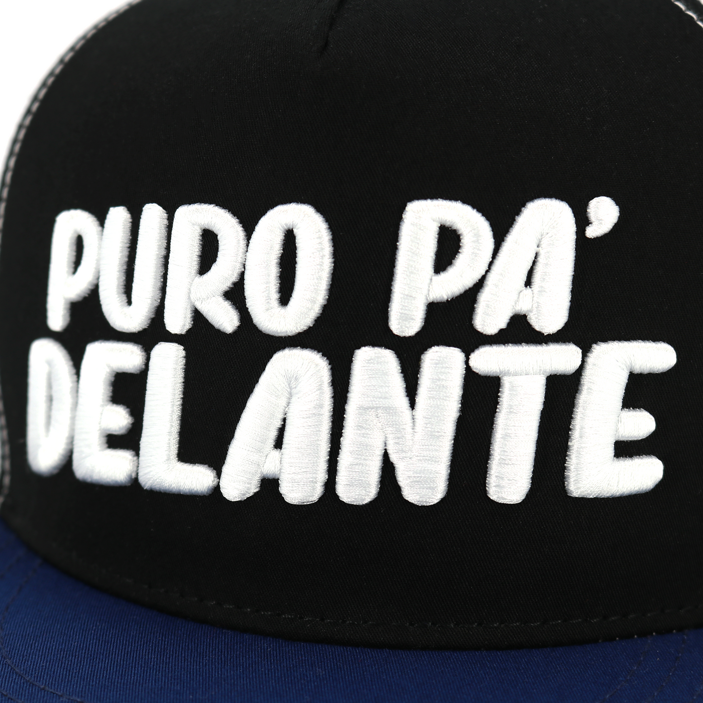 Puro Pa' Delante Navy/Black/White flat visor hat / gorra de visera plana
