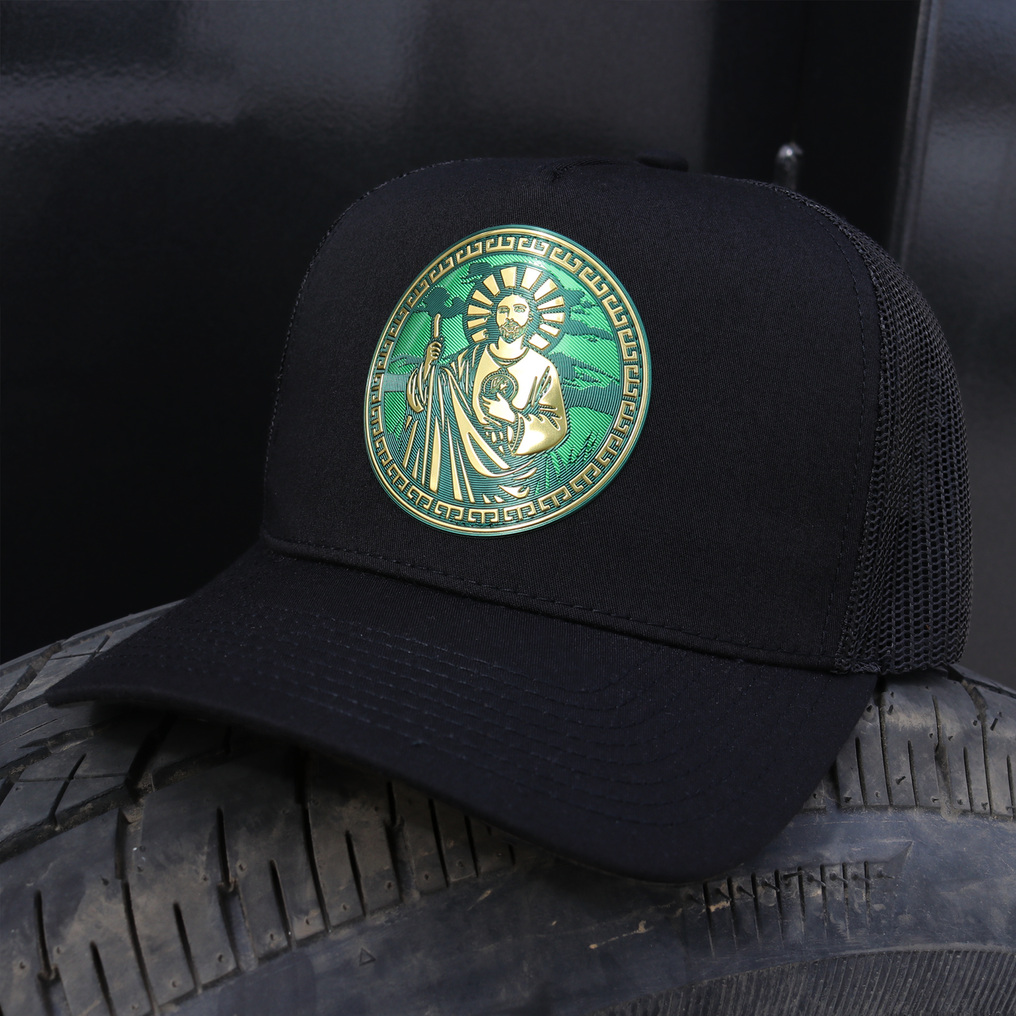 San Judas Black AVC hat