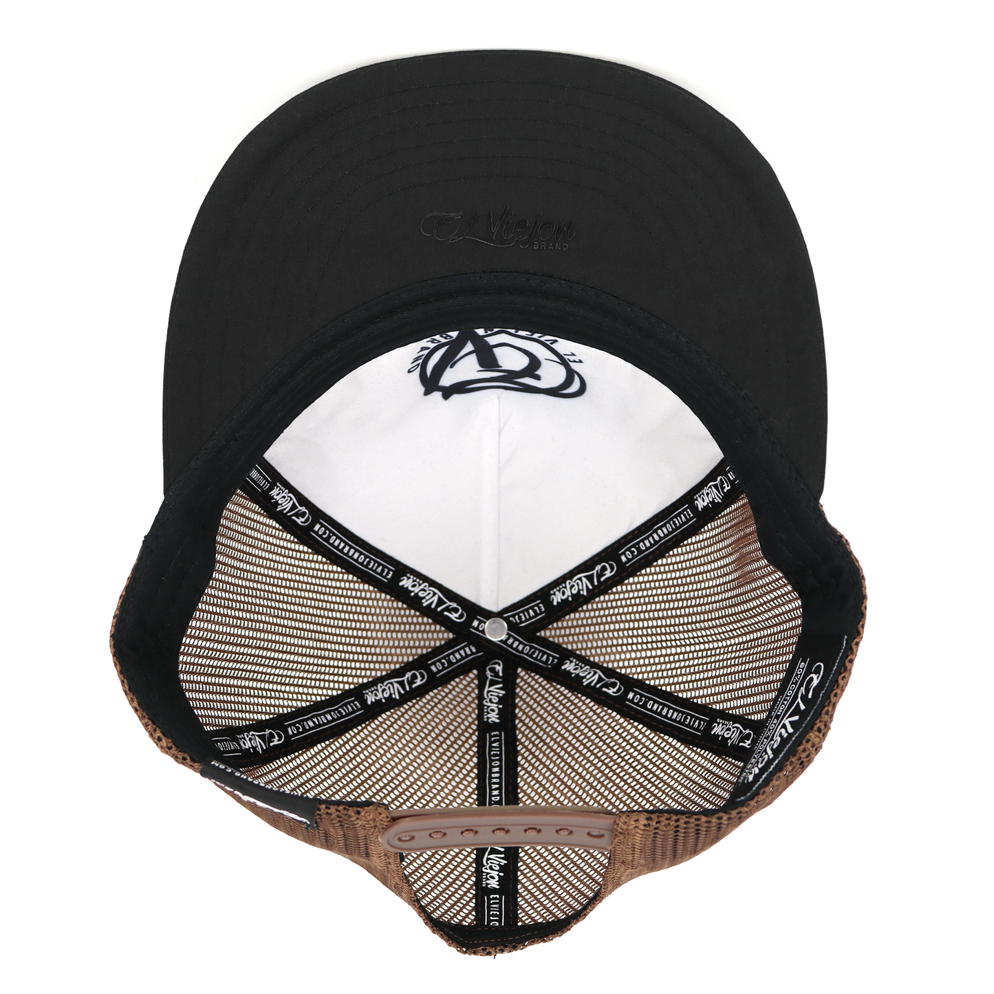 Yo Soy De Rancho Black/Brown flat visor hat / gorra de visera plana