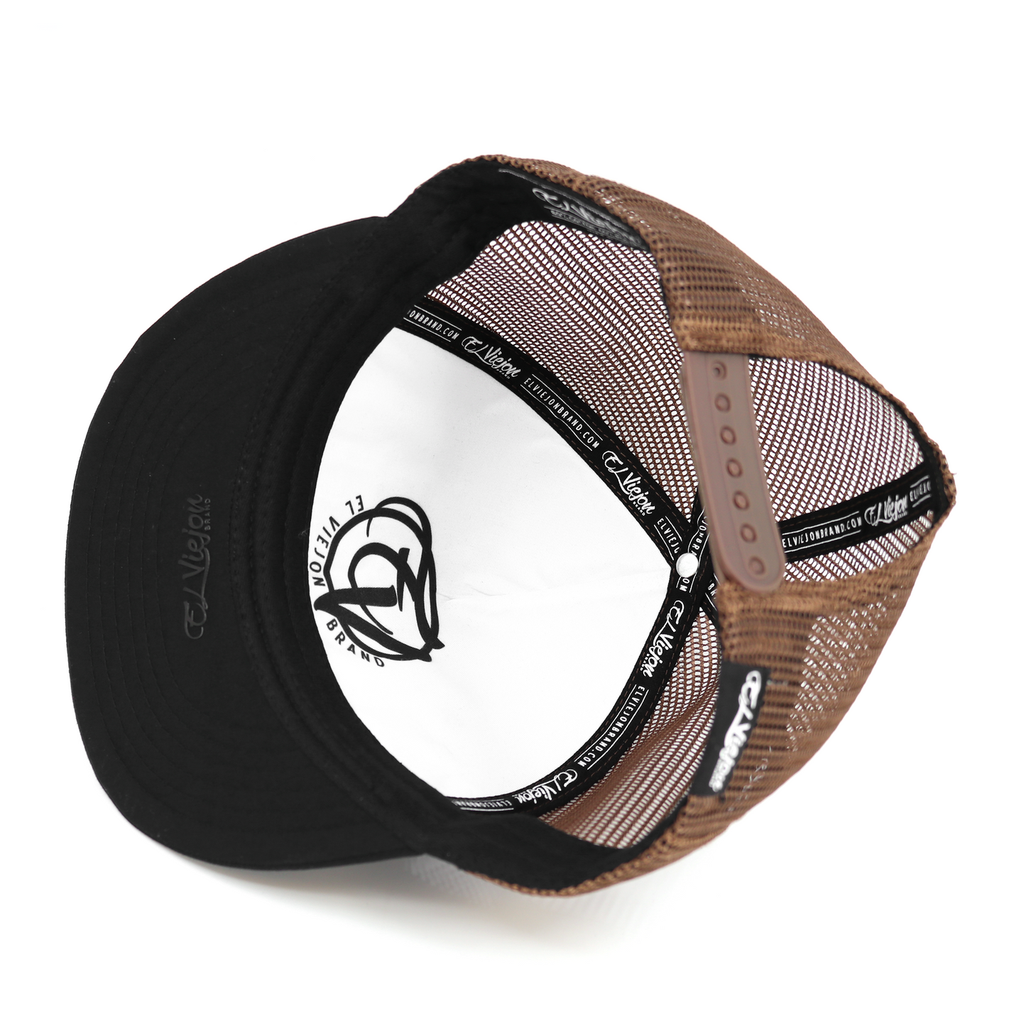 Yo Soy De Rancho Black/Brown flat visor hat / gorra de visera plana