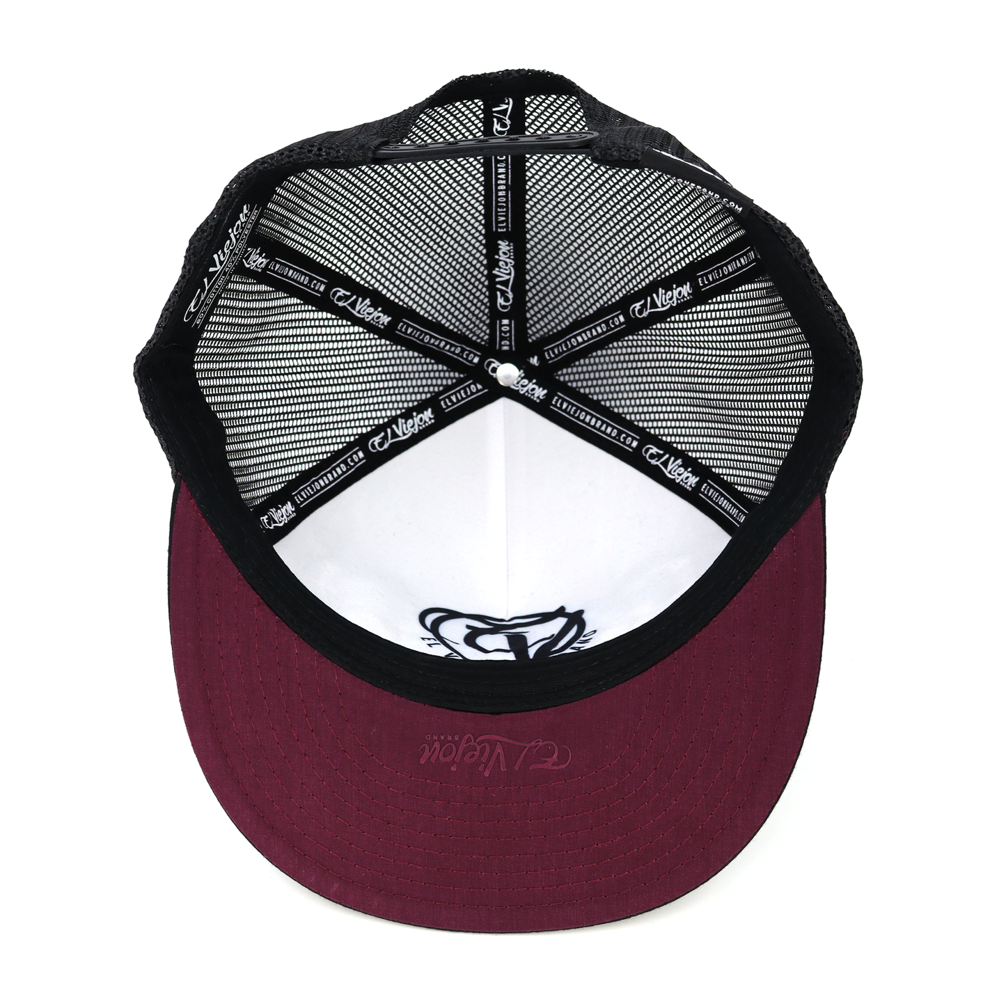 Cabron Y Vago Black/Maroon/Black flat visor hat / gorra de visera plana