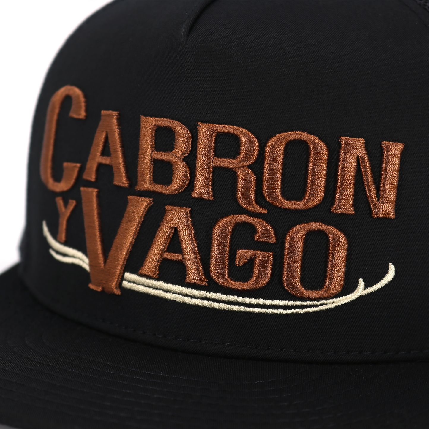 Cabron Y Vago Black flat visor hat / gorra de visera plana