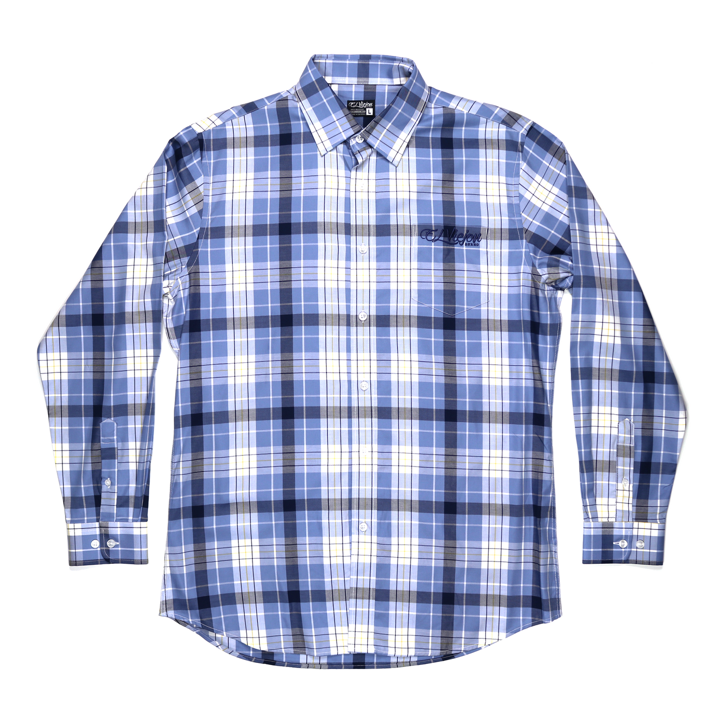 Dress Shirt / Camisa de Vestir - Plaid Blue/Sky/White