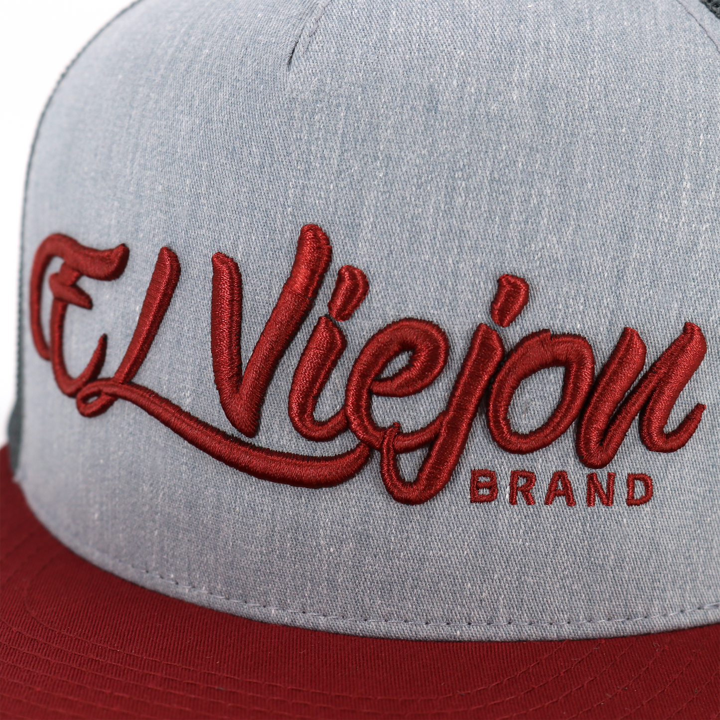 La Original Maroon/Heather/Grey flat visor hat / gorra de visera plana