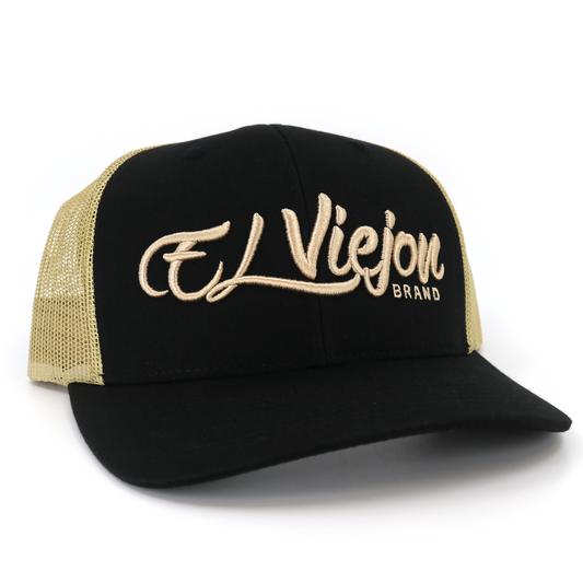 La Original Black/Tan classic visor hat / gorra de visera clasica