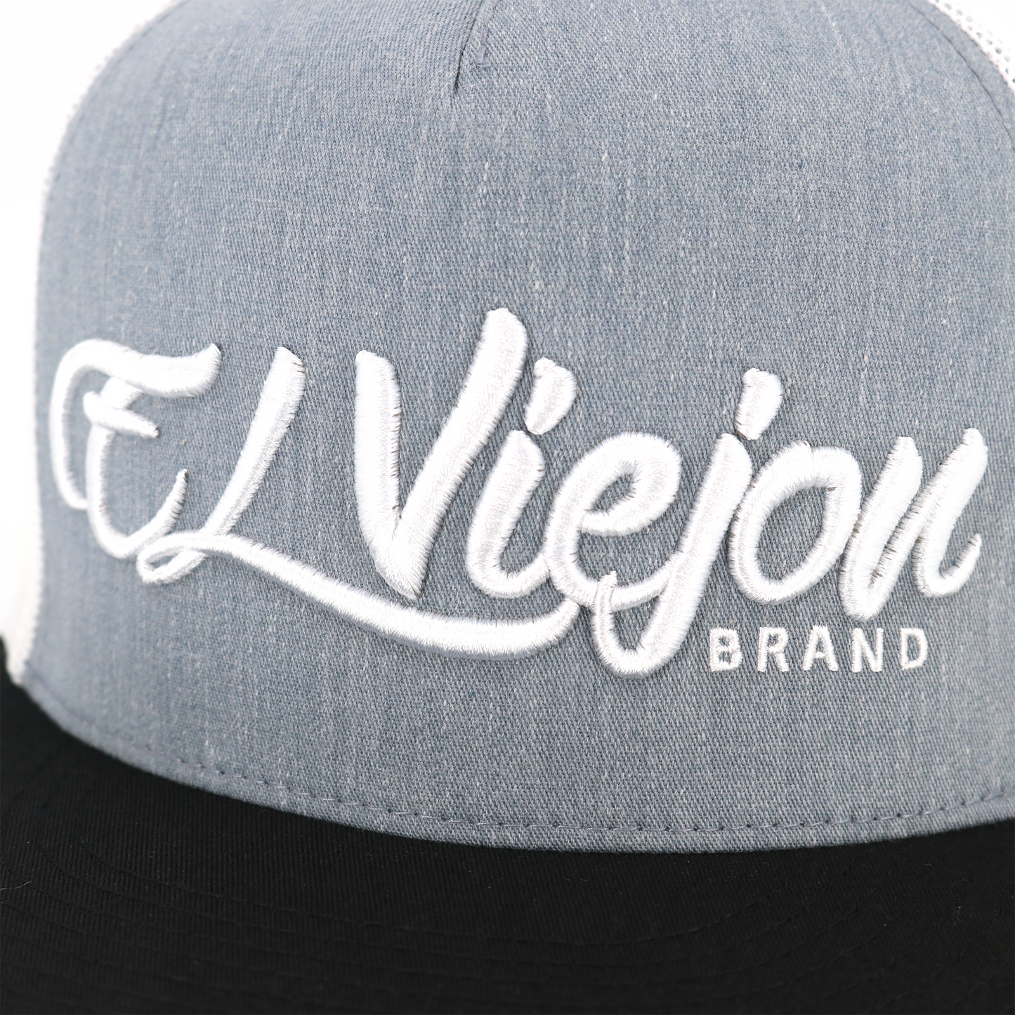 La Original Black/Heather/White flat visor hat / gorra de visera plana