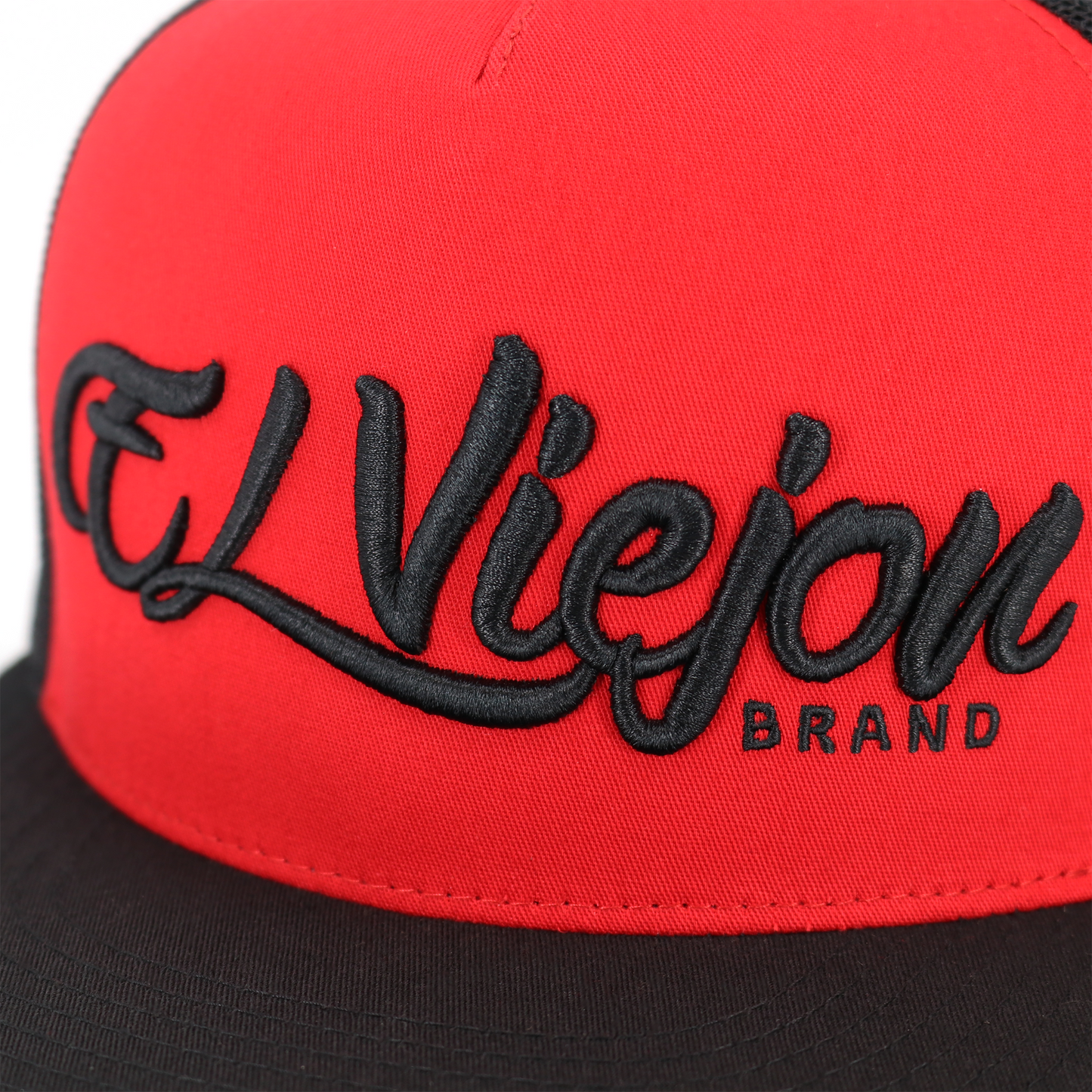 La Original Black/Red/Black flat visor hat / gorra de visera plana