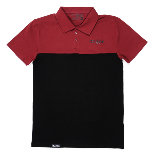 Polo Shirt - Maroon/Black