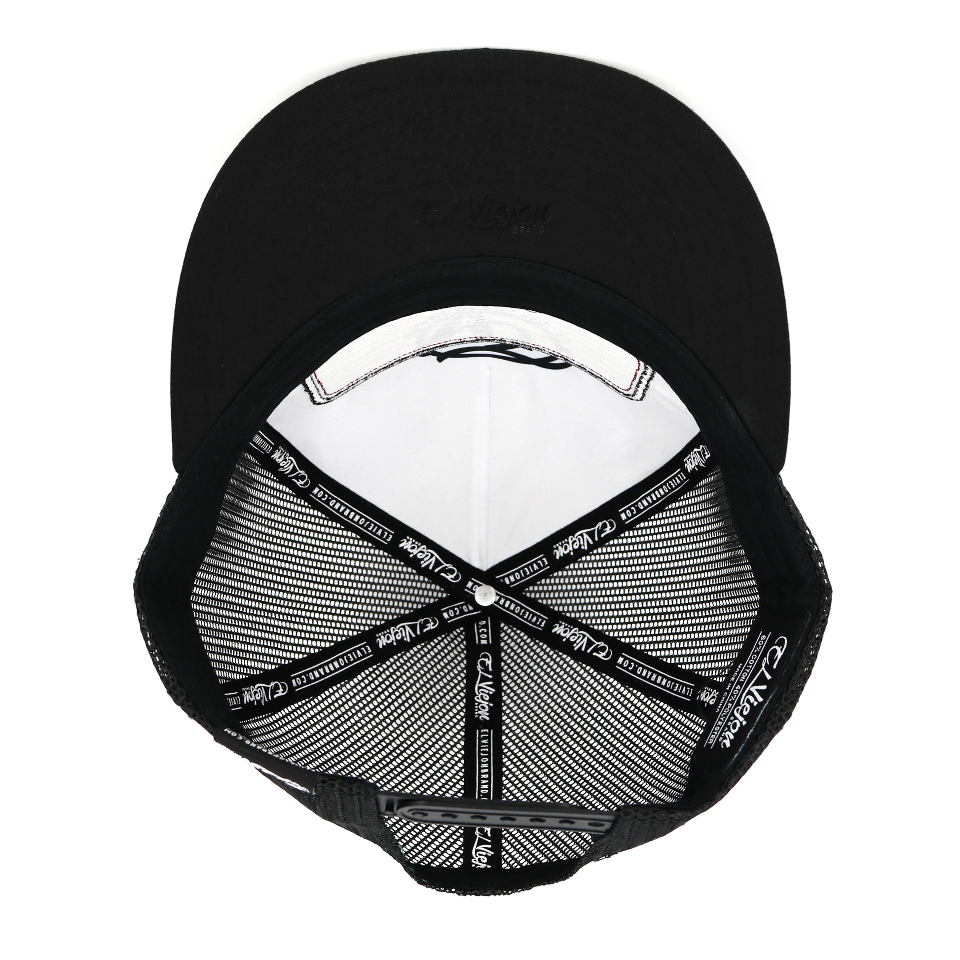 EVPatch Black (Brown Patch) flat visor hat/ gorra de visera plana